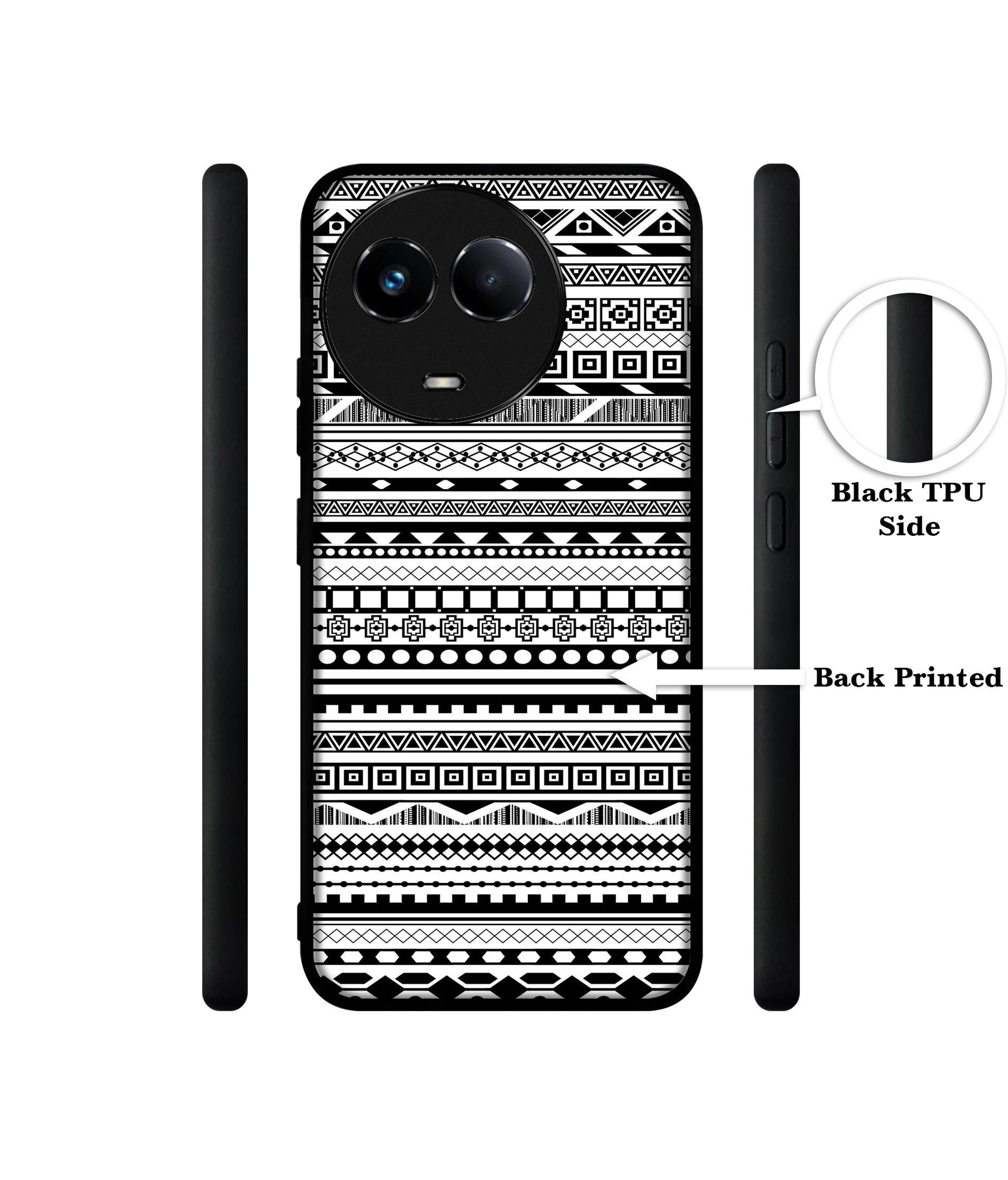 Black & White Patterns Designer 2D Printed Back Case Cover for Realme 11 5G / C67 5G / 11X 5G / Narzo 60X 5G