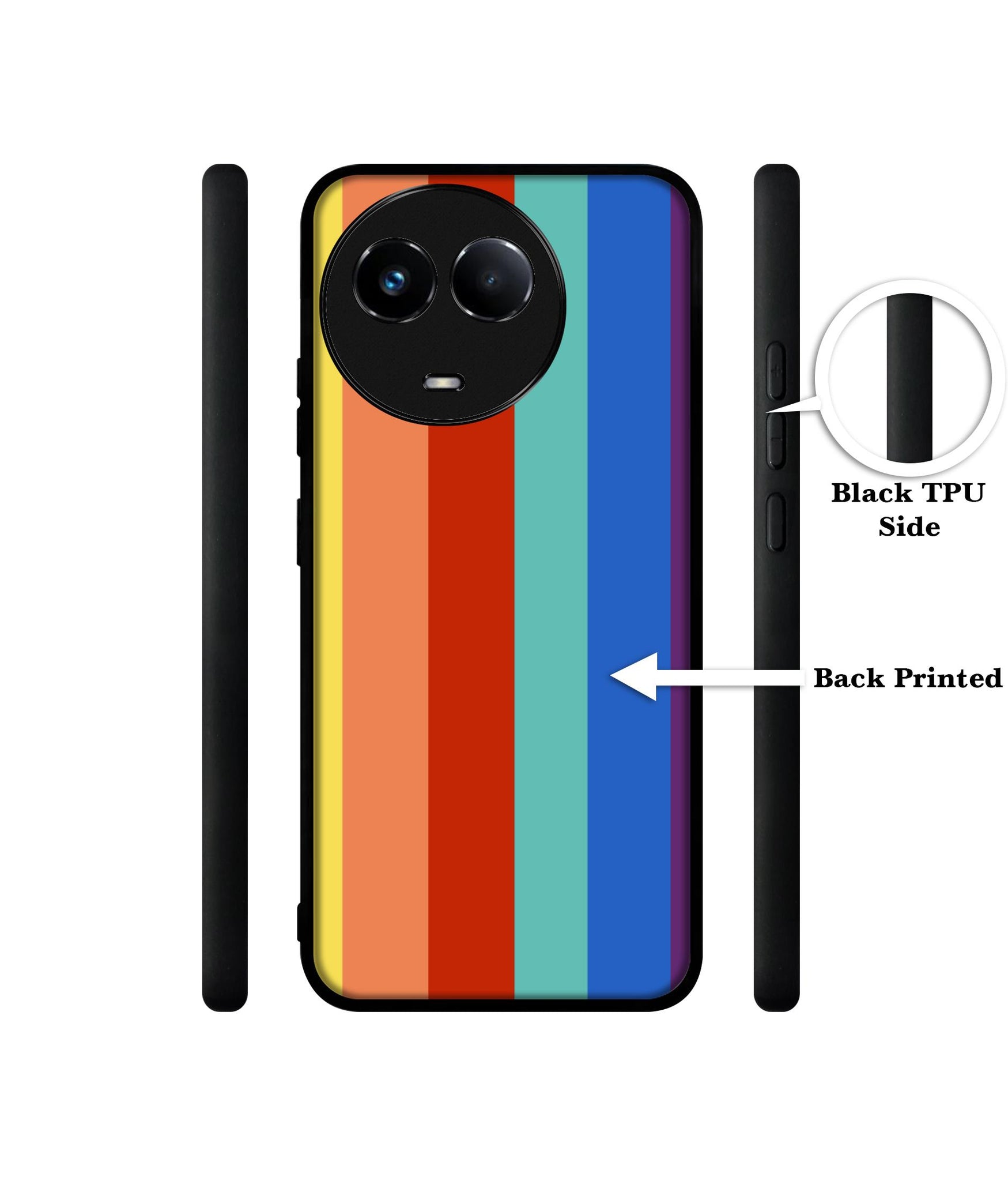 Rainbow Colors Designer 2D Printed Back Case Cover for Realme 11 5G / C67 5G / 11X 5G / Narzo 60X 5G