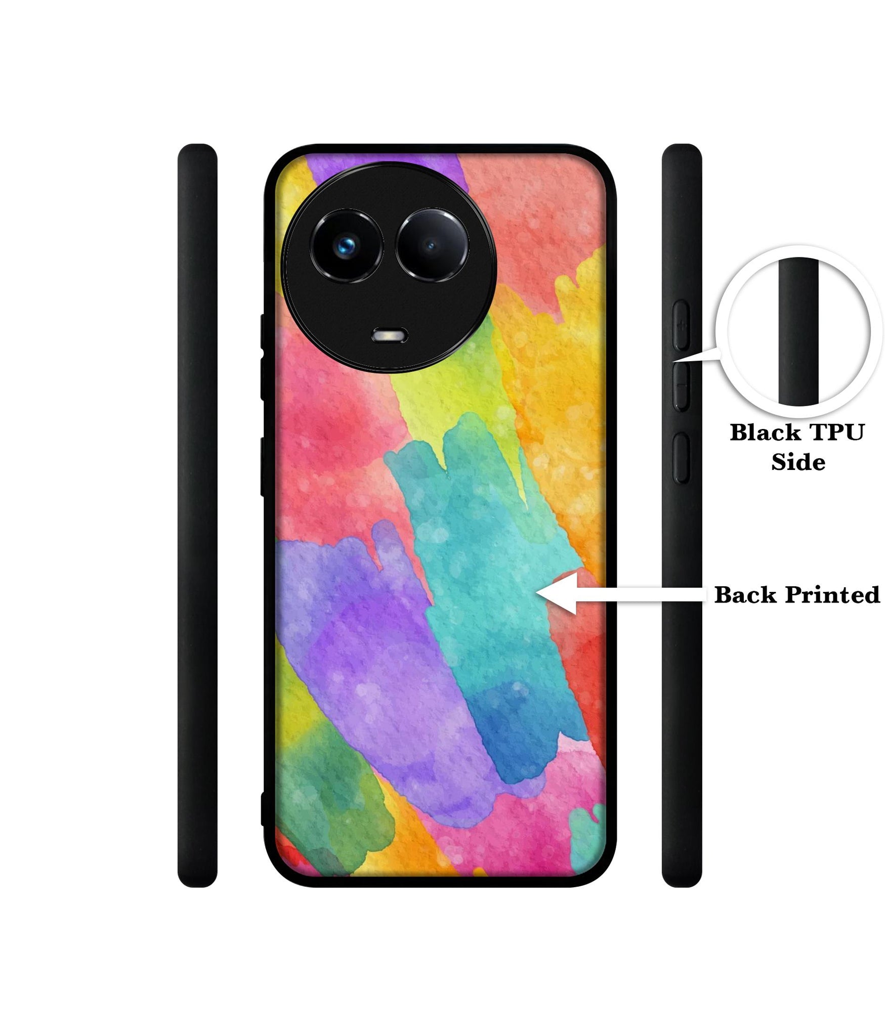 Water Paint Colorful Abstract Designer 2D Printed Back Case Cover for Realme 11 5G / C67 5G / 11X 5G / Narzo 60X 5G