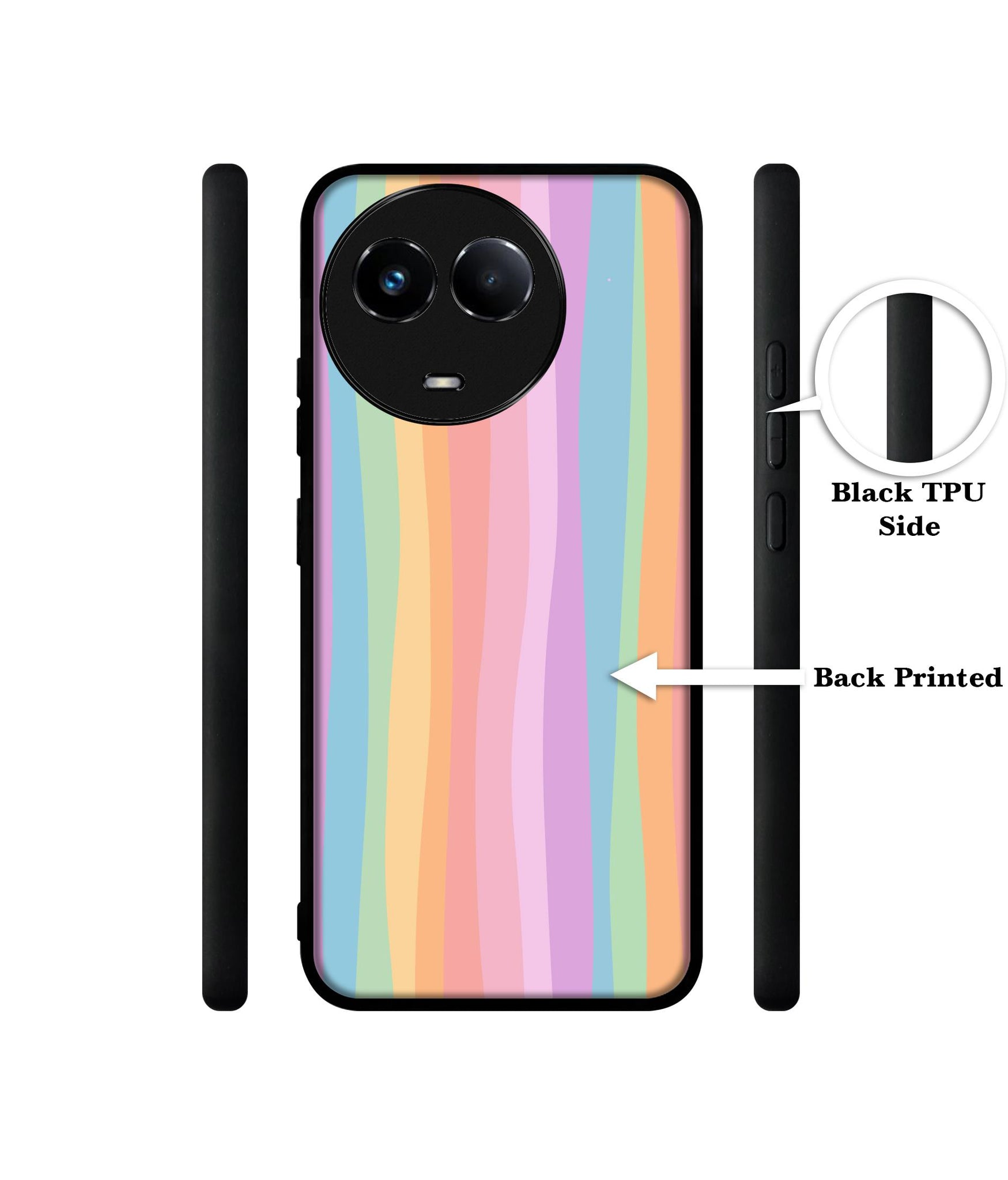 Cool Rainbow Designer 2D Printed Back Case Cover for Realme 11 5G / C67 5G / 11X 5G / Narzo 60X 5G