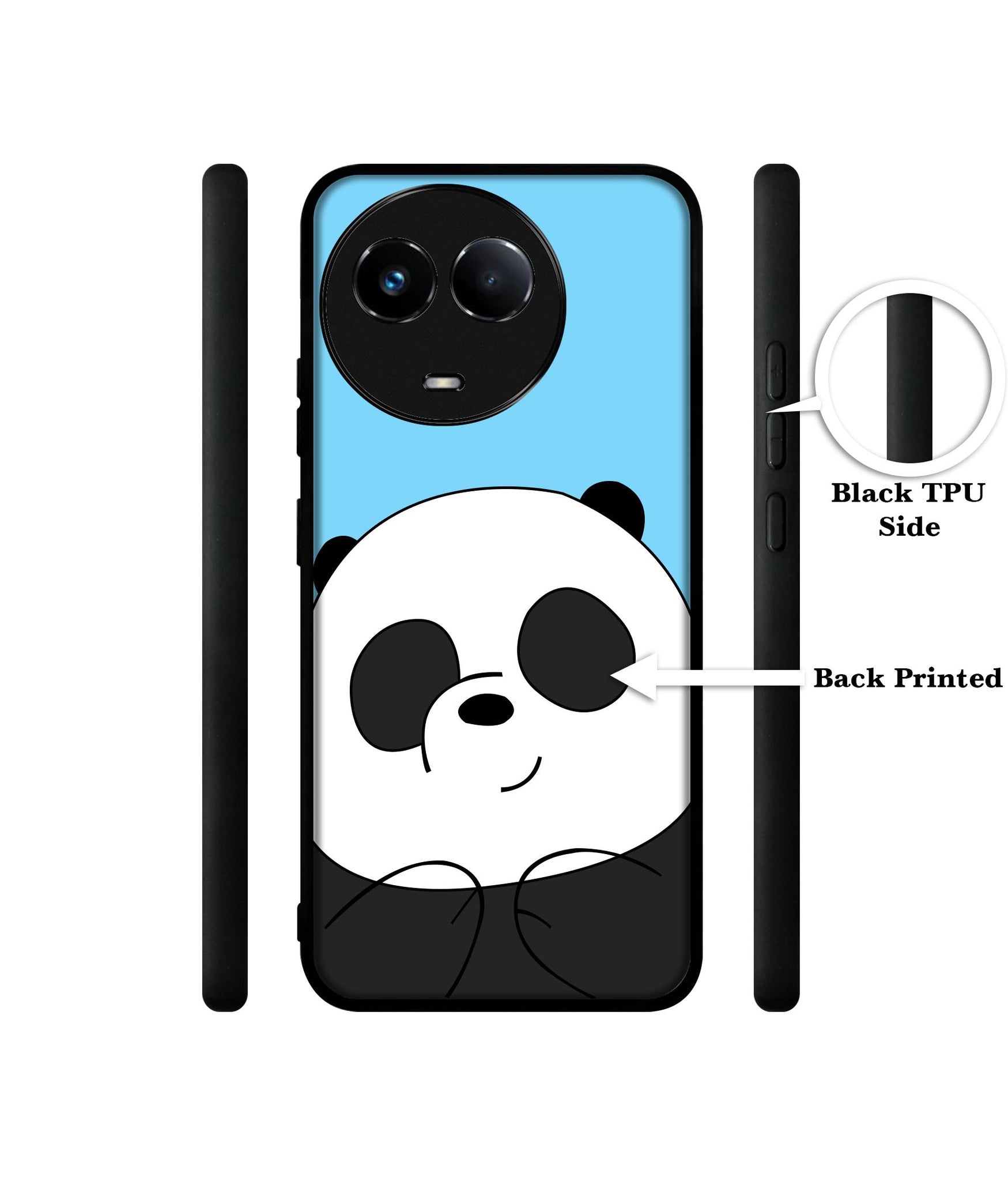 Cute Panda Designer 2D Printed Back Case Cover for Realme 11 5G / C67 5G / 11X 5G / Narzo 60X 5G