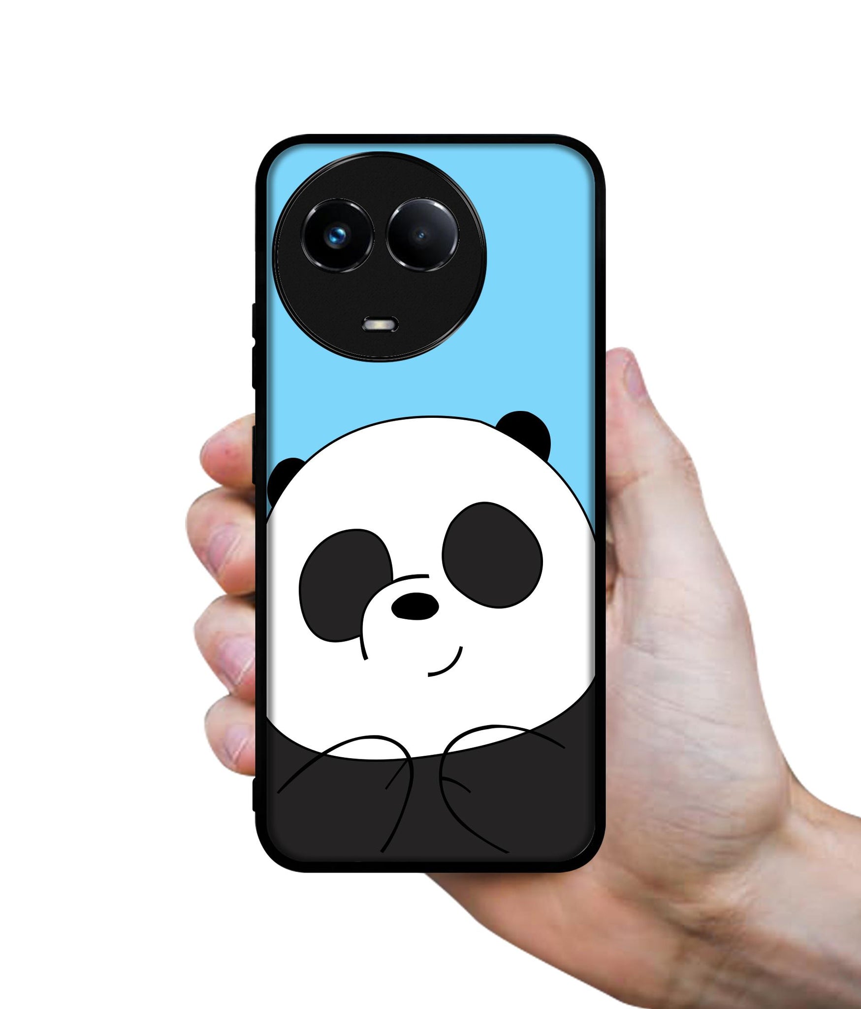 Cute Panda Designer 2D Printed Back Case Cover for Realme 11 5G / C67 5G / 11X 5G / Narzo 60X 5G