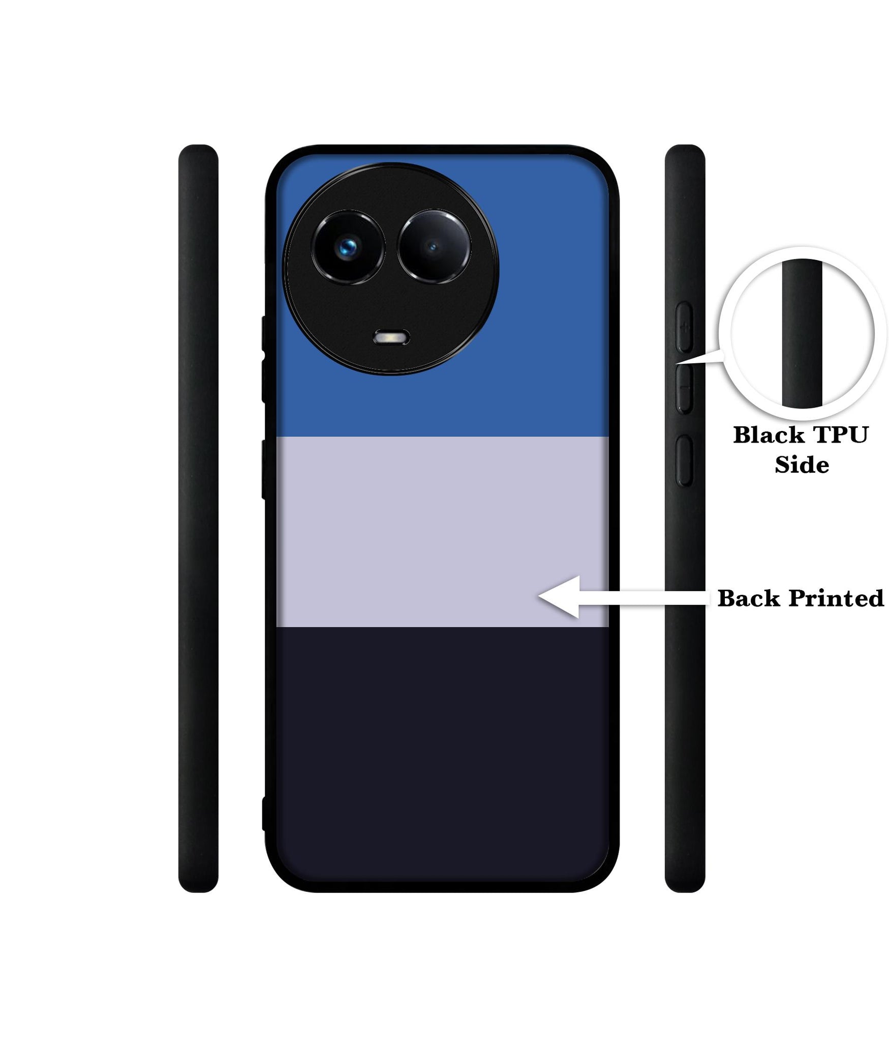 Three Color Stripes Designer 2D Printed Back Case Cover for Realme 11 5G / C67 5G / 11X 5G / Narzo 60X 5G