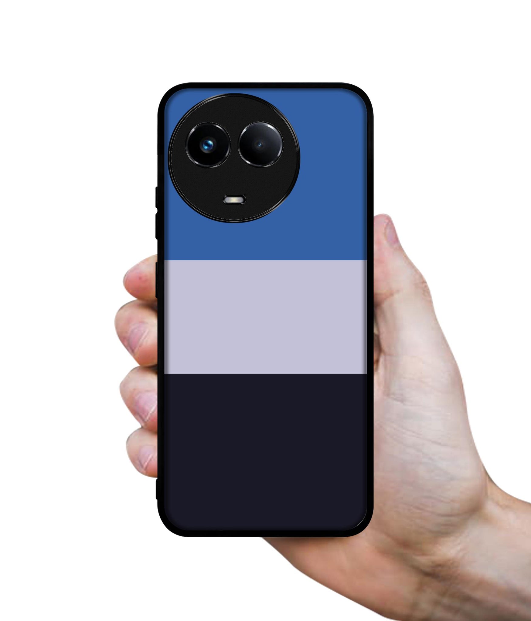 Three Color Stripes Designer 2D Printed Back Case Cover for Realme 11 5G / C67 5G / 11X 5G / Narzo 60X 5G