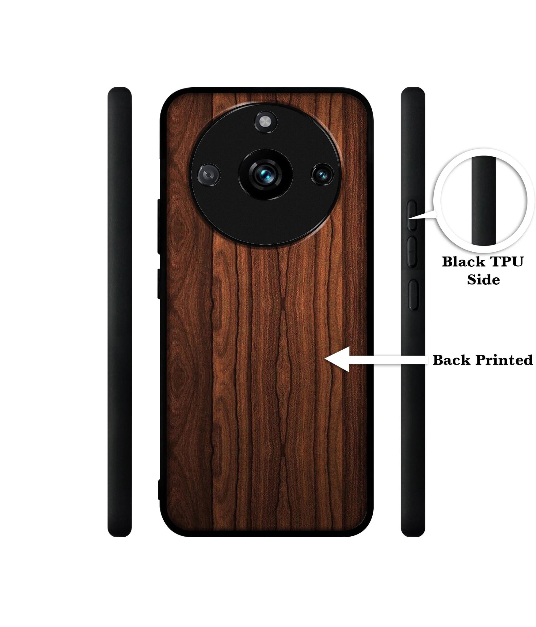Brown Wooden Texture Designer 2D Printed Back Case Cover for Realme 11 Pro 5G / 11 Pro Plus 5G / Narzo 60 Pro 5G