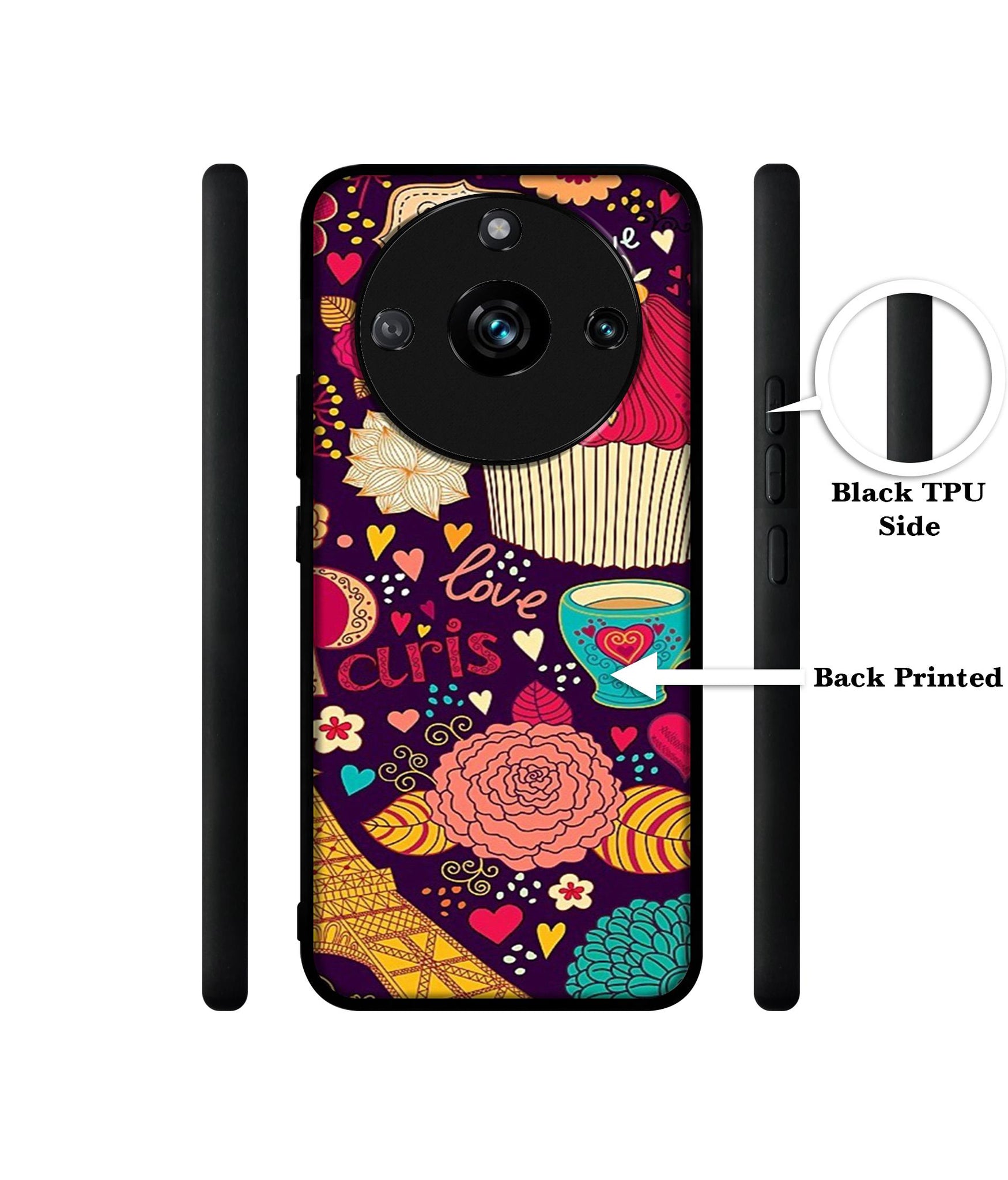 Paris Flower Love Designer 2D Printed Back Case Cover for Realme 11 Pro 5G / 11 Pro Plus 5G / Narzo 60 Pro 5G