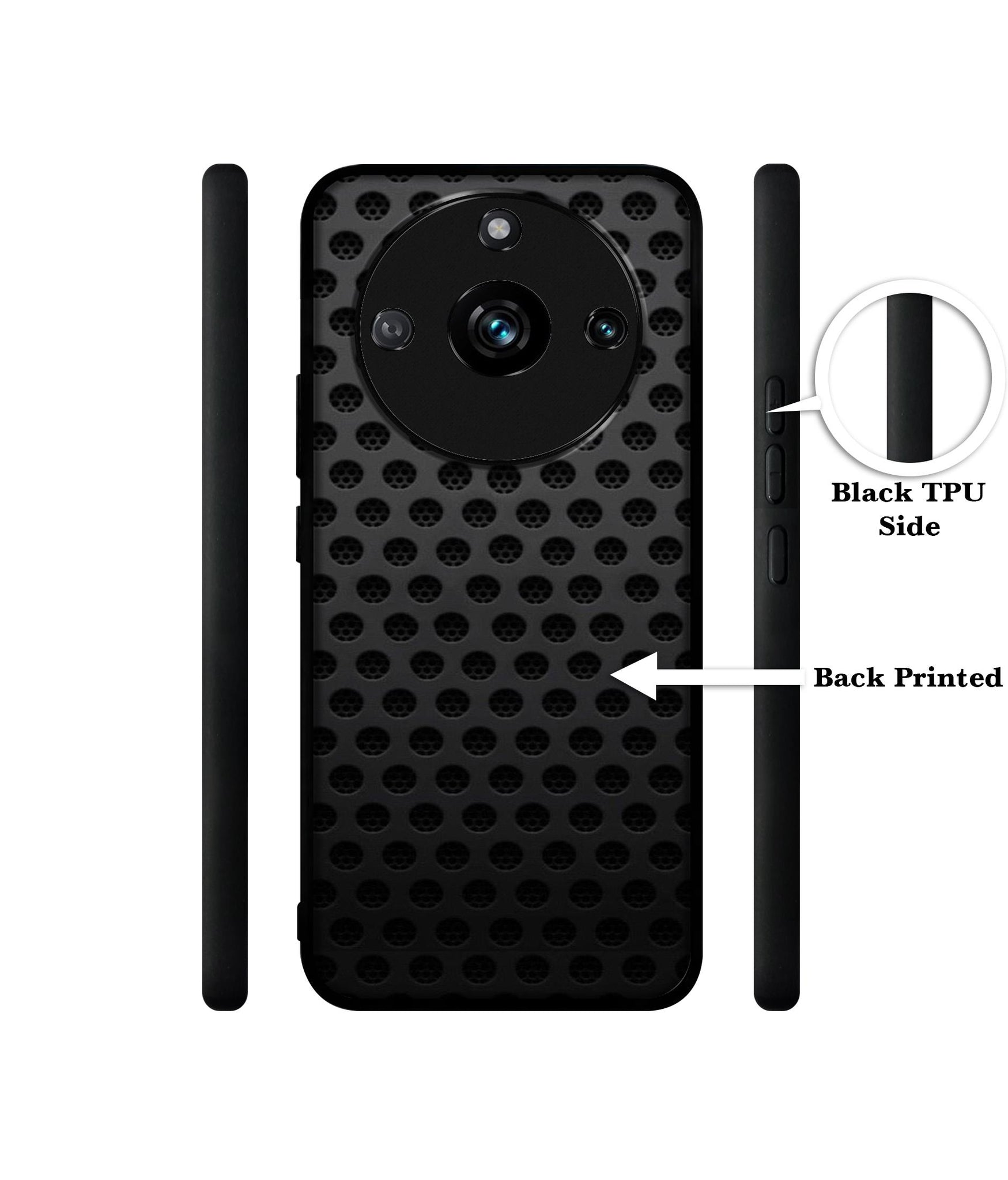 Black Circle Designer 2D Printed Back Case Cover for Realme 11 Pro 5G / 11 Pro Plus 5G / Narzo 60 Pro 5G