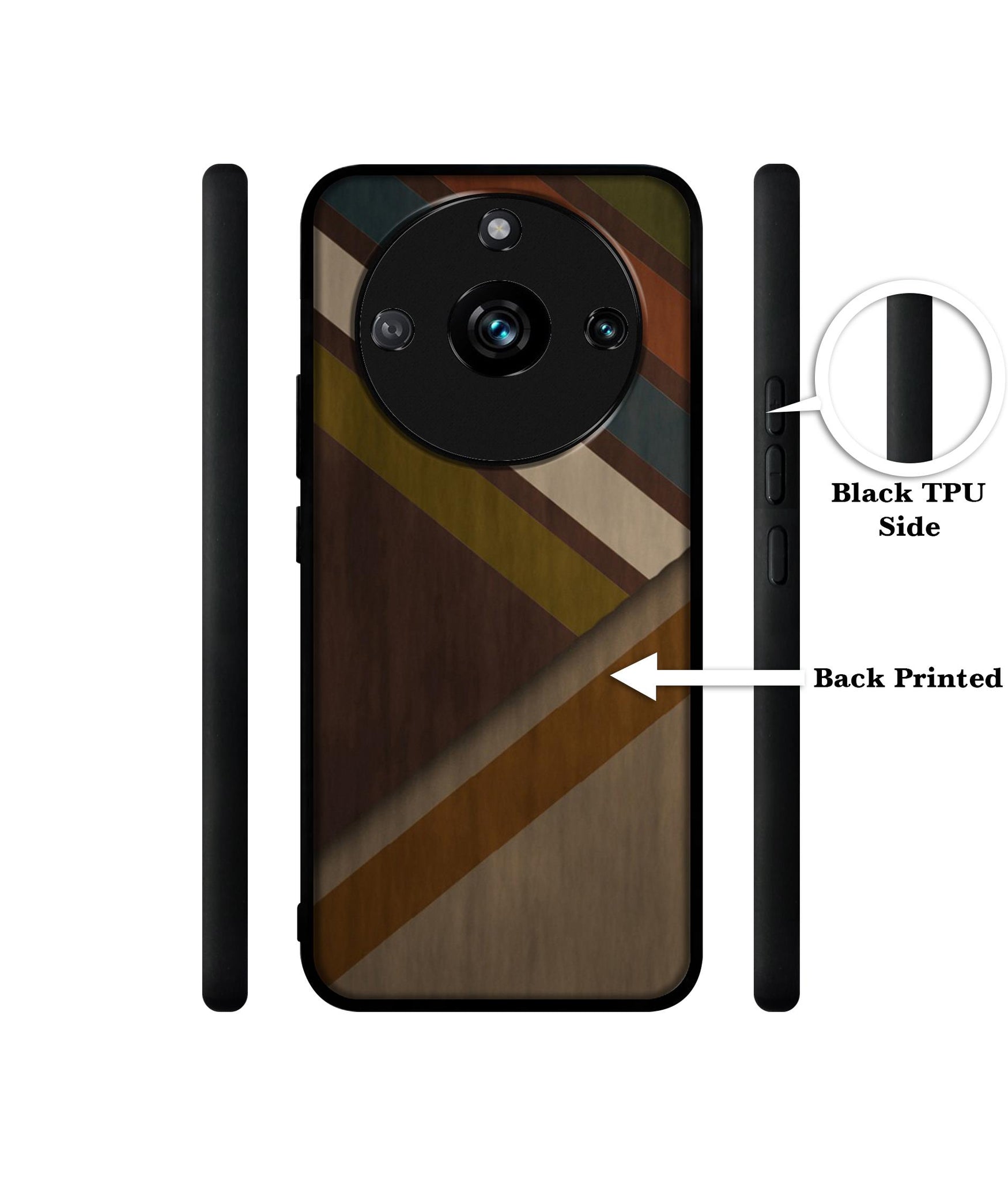 Colorful Wooden Pattern Designer 2D Printed Back Case Cover for Realme 11 Pro 5G / 11 Pro Plus 5G / Narzo 60 Pro 5G