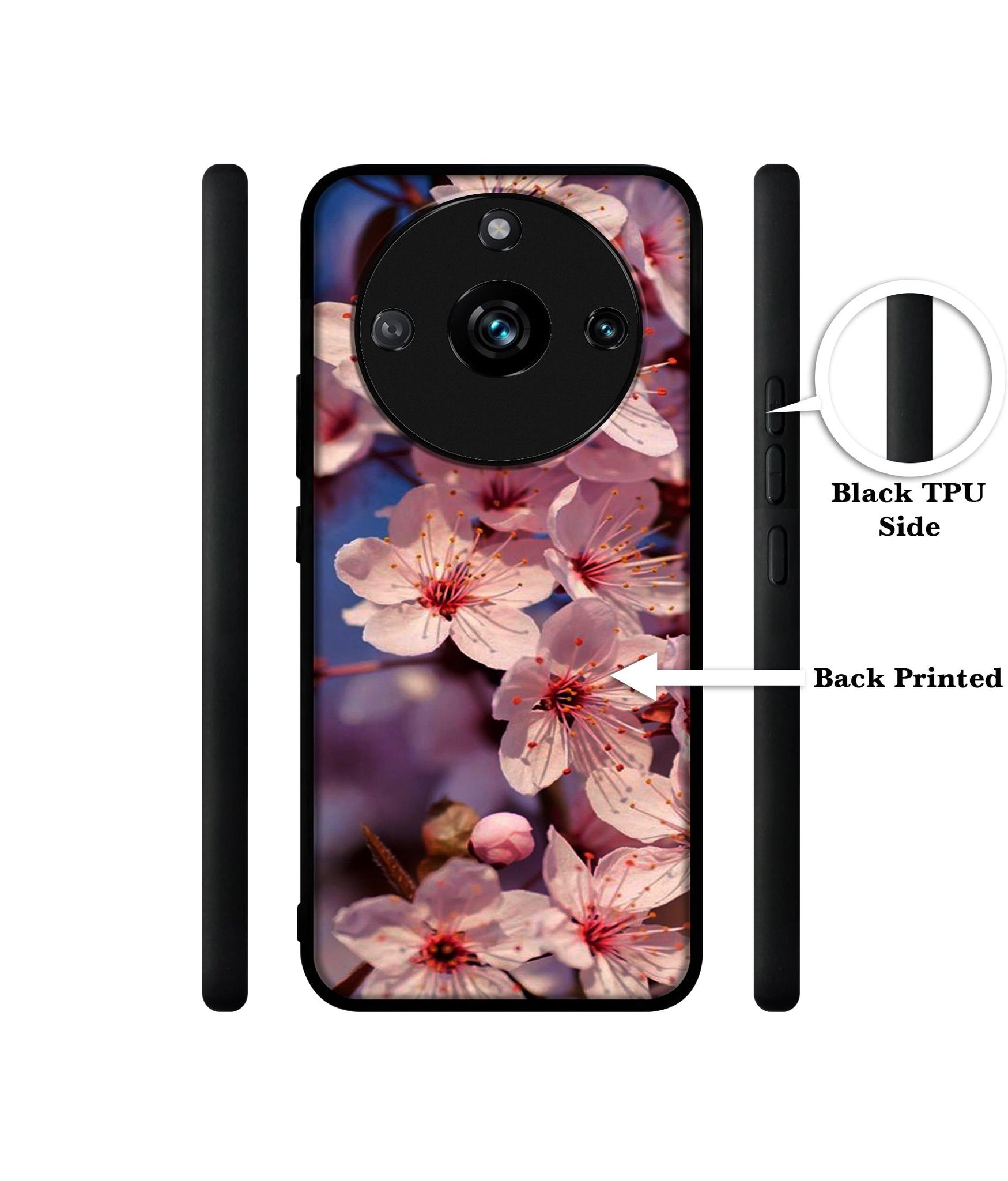 Pink Flowers Pattern Designer 2D Printed Back Case Cover for Realme 11 Pro 5G / 11 Pro Plus 5G / Narzo 60 Pro 5G