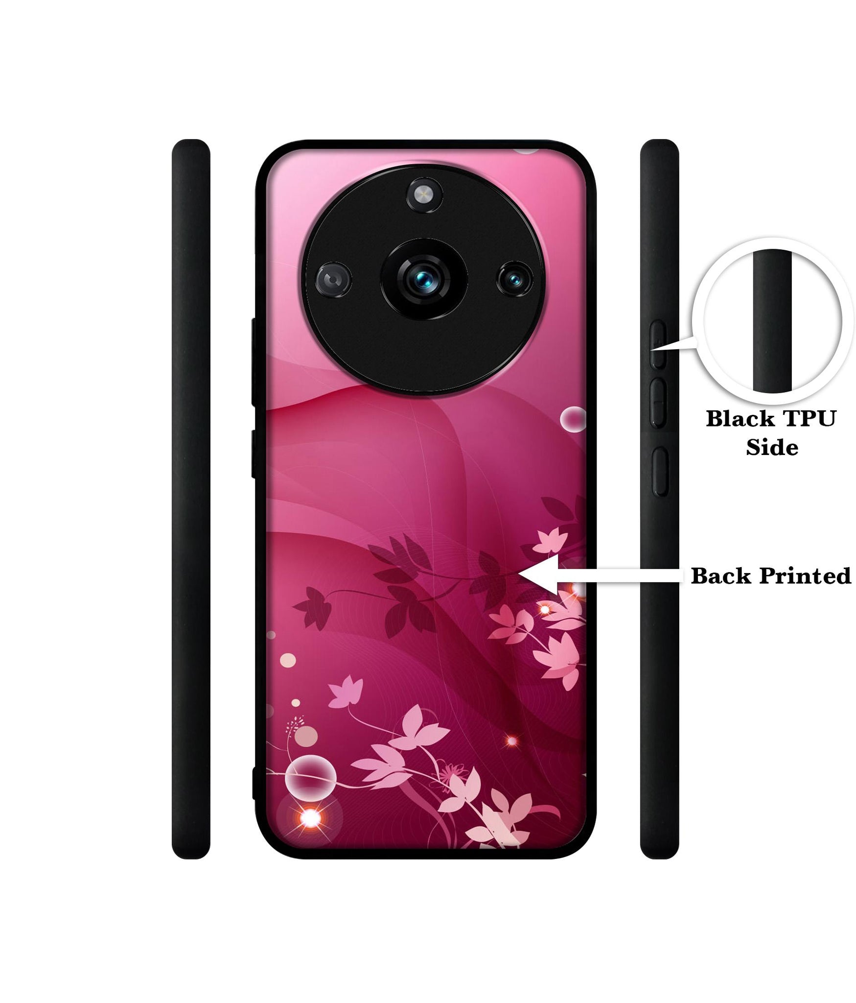 Pink Abstract Designer 2D Printed Back Case Cover for Realme 11 Pro 5G / 11 Pro Plus 5G / Narzo 60 Pro 5G