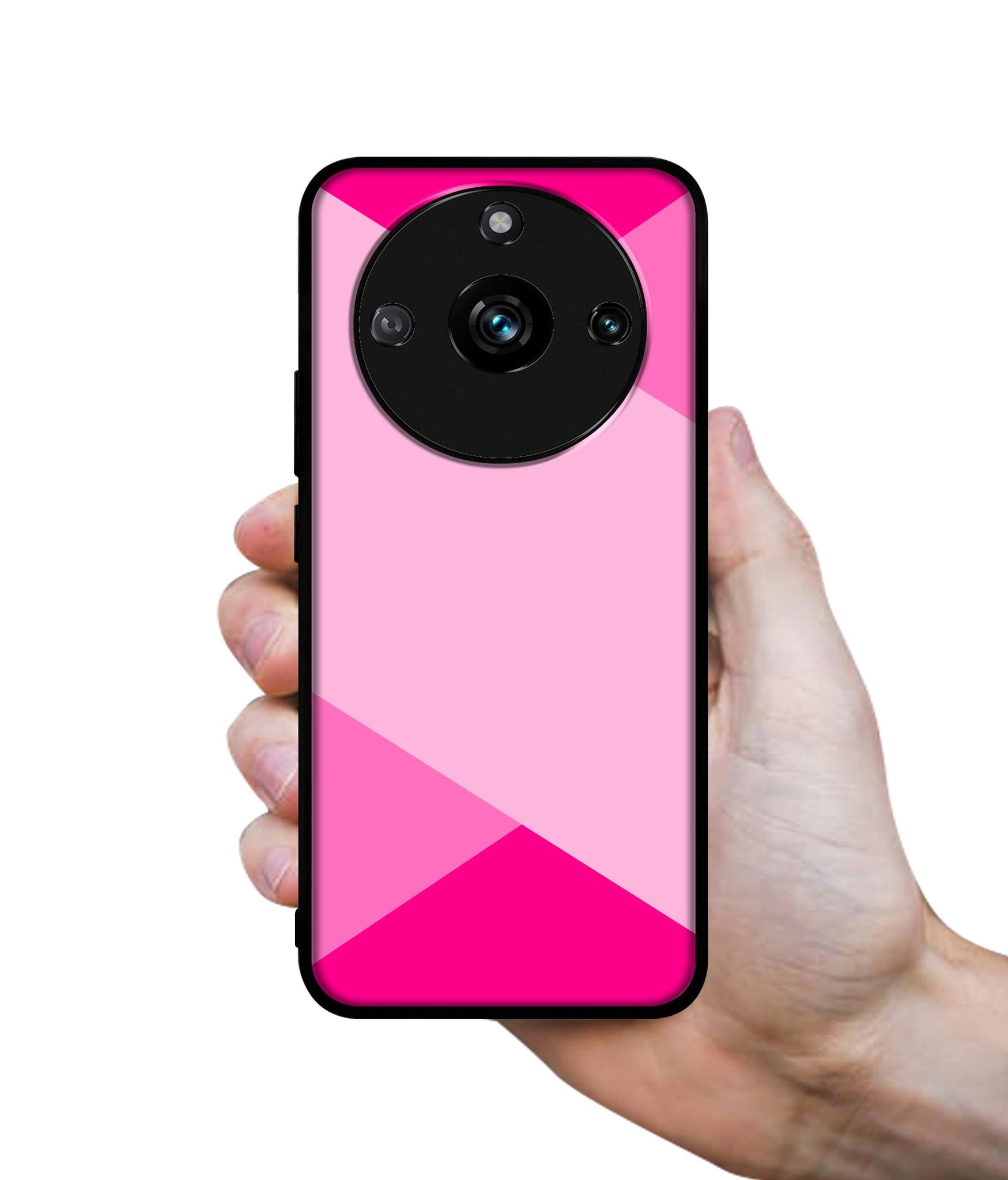 Pink Cross Vector Designer 2D Printed Back Case Cover for Realme 11 Pro 5G / 11 Pro Plus 5G / Narzo 60 Pro 5G