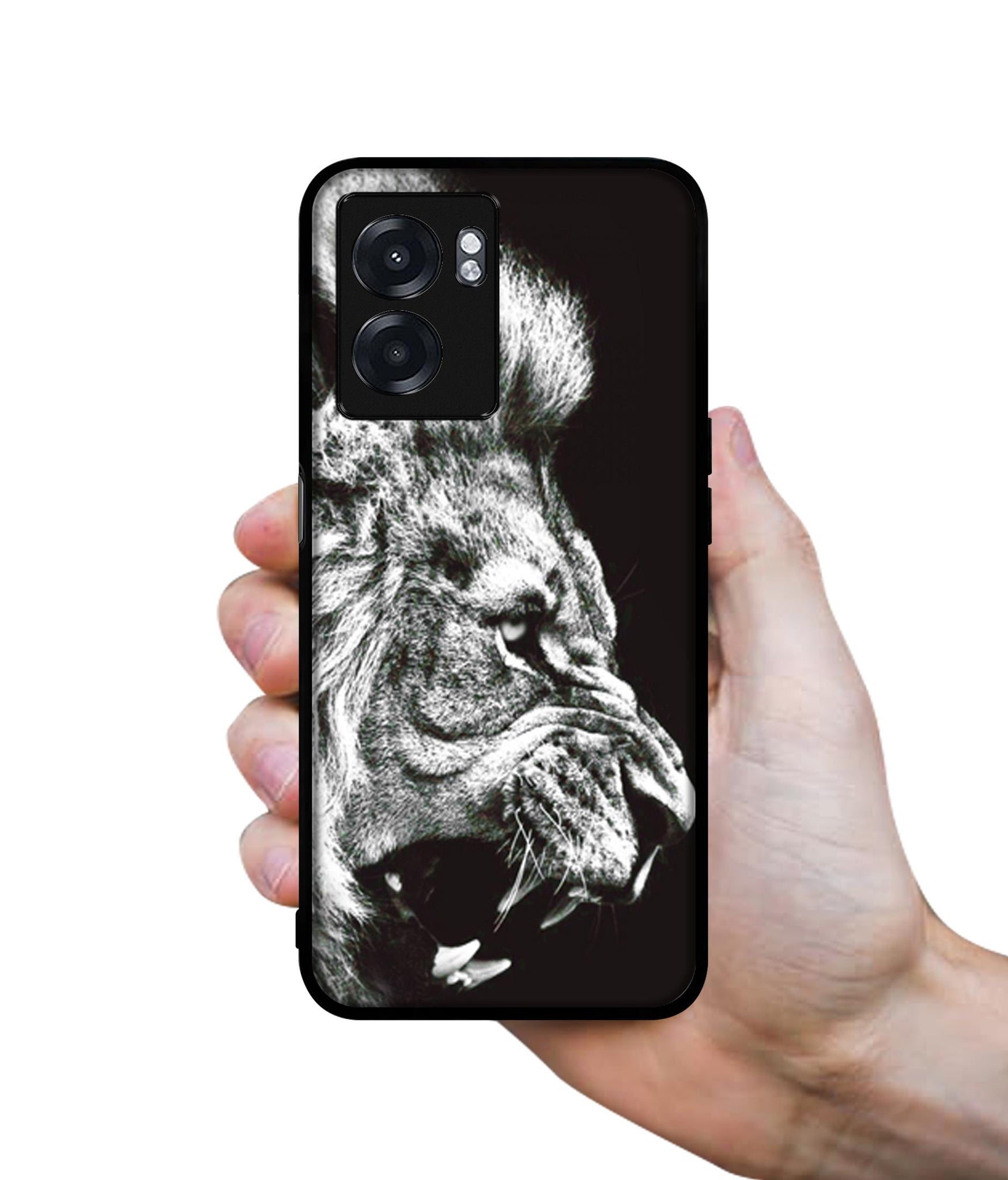 Angry Lion Designer 2D Printed Back Case Cover for Realme Narzo 50 5G / Oppo K10 5G / A77 5G / A57 5G