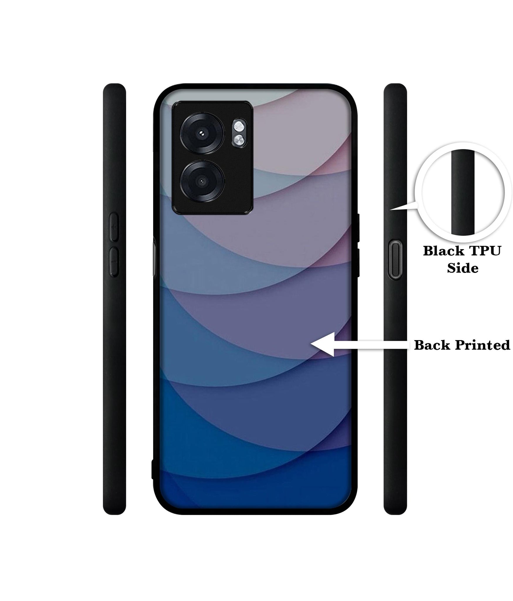 Waves Pattern Print Designer 2D Printed Back Case Cover for Realme Narzo 50 5G / Oppo K10 5G / A77 5G / A57 5G