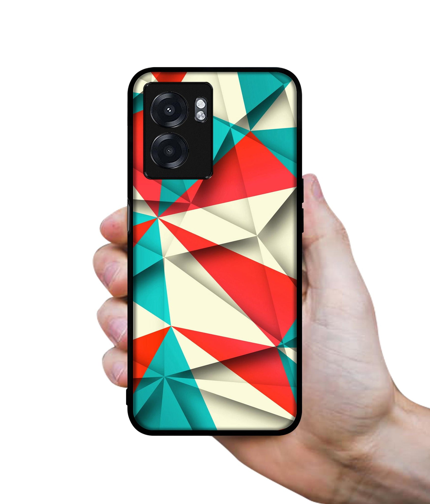 Red Blue White Pattern Designer 2D Printed Back Case Cover for Realme Narzo 50 5G / Oppo K10 5G / A77 5G / A57 5G