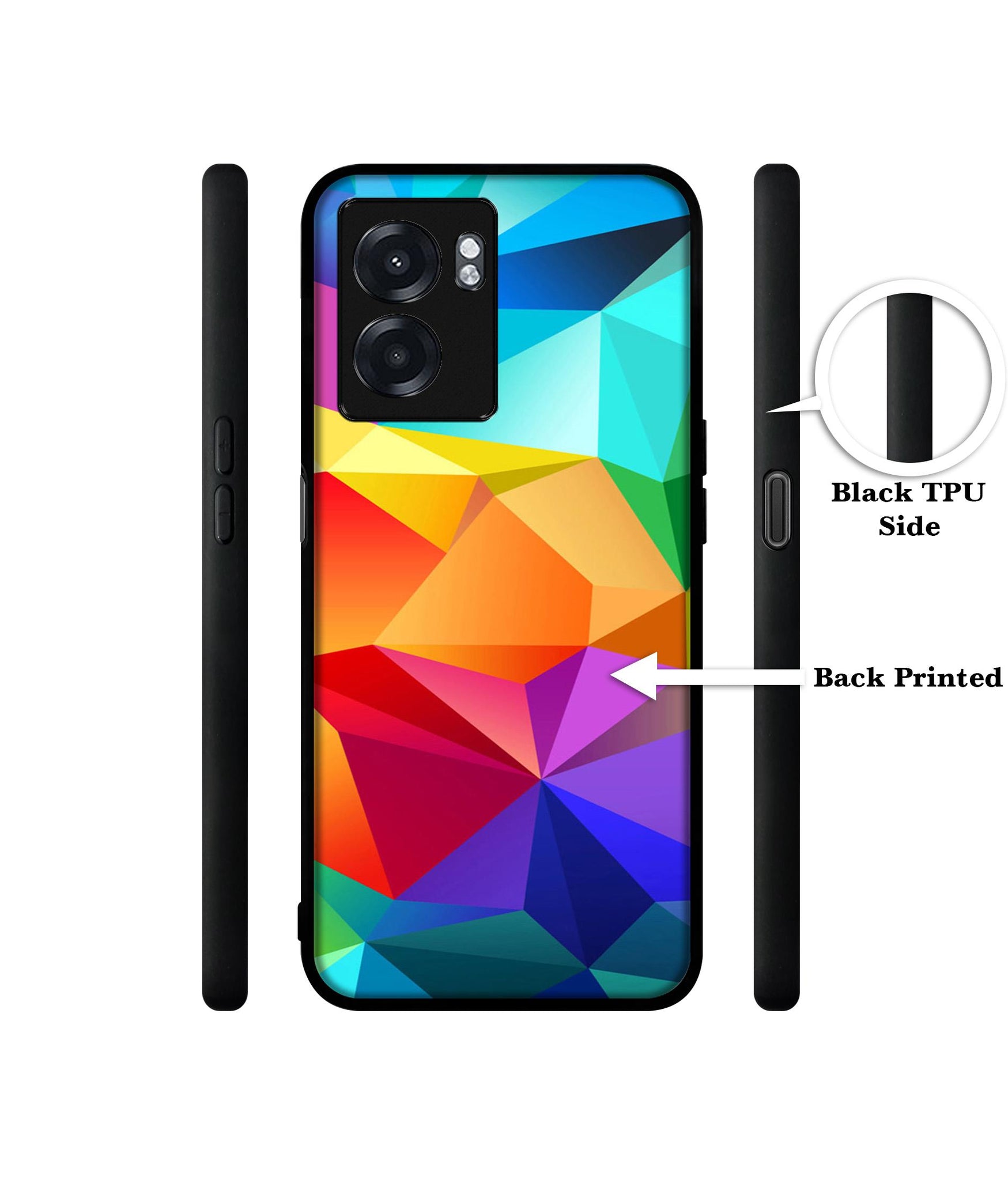 Colorful Pattern Designer 2D Printed Back Case Cover for Realme Narzo 50 5G / Oppo K10 5G / A77 5G / A57 5G