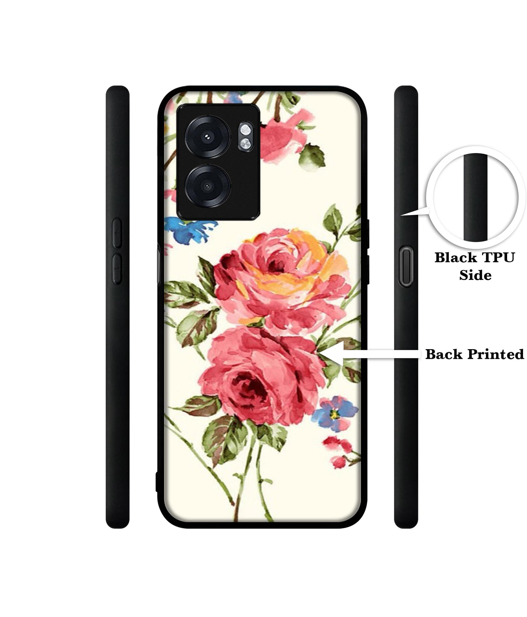 Vintage Painting Flower Designer 2D Printed Back Case Cover for Realme Narzo 50 5G / Oppo K10 5G / A77 5G / A57 5G