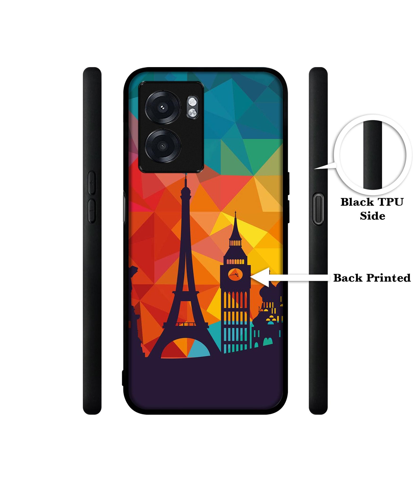 Colored Paris Designer 2D Printed Back Case Cover for Realme Narzo 50 5G / Oppo K10 5G / A77 5G / A57 5G