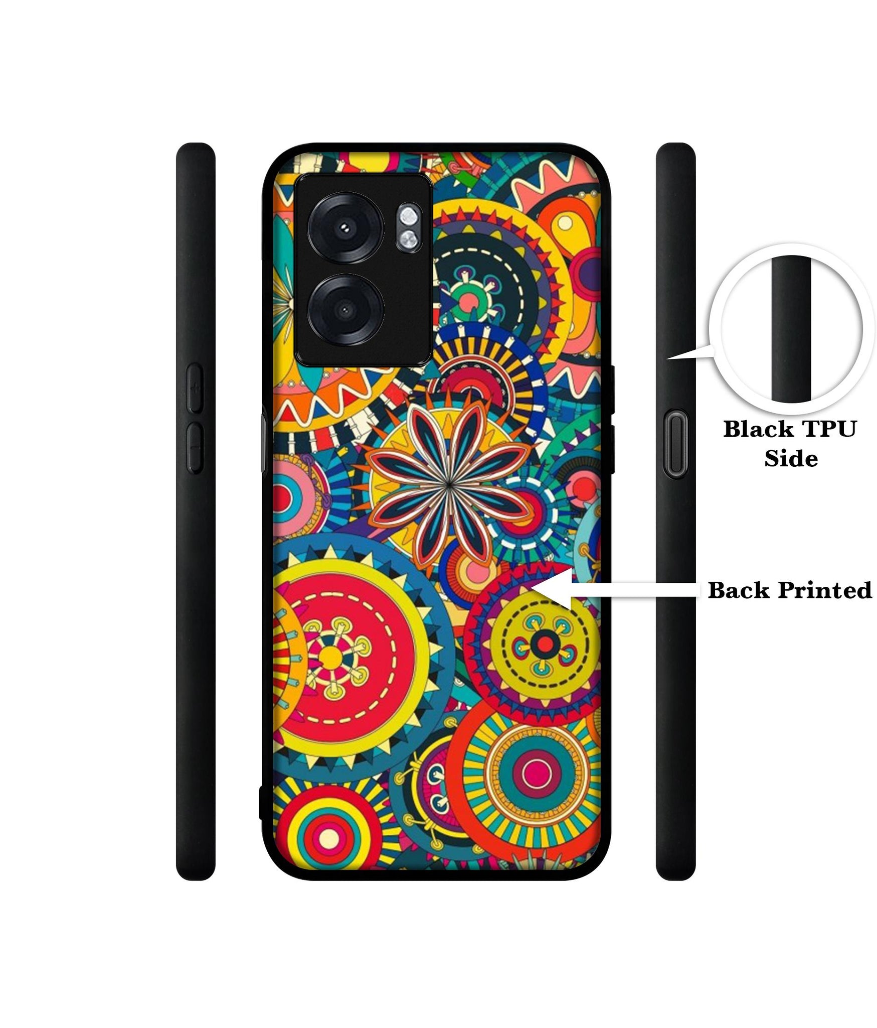 Ring Pattern Print Designer 2D Printed Back Case Cover for Realme Narzo 50 5G / Oppo K10 5G / A77 5G / A57 5G
