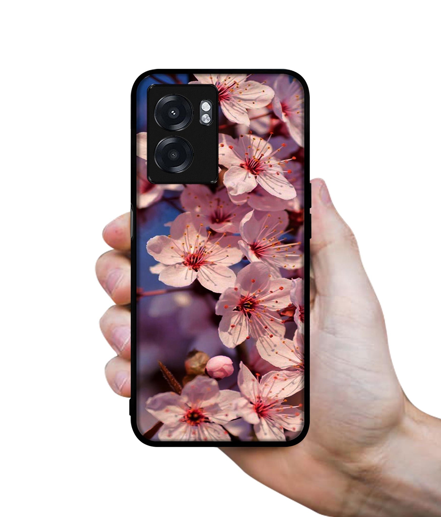 Pink Flowers Pattern Designer 2D Printed Back Case Cover for Realme Narzo 50 5G / Oppo K10 5G / A77 5G / A57 5G