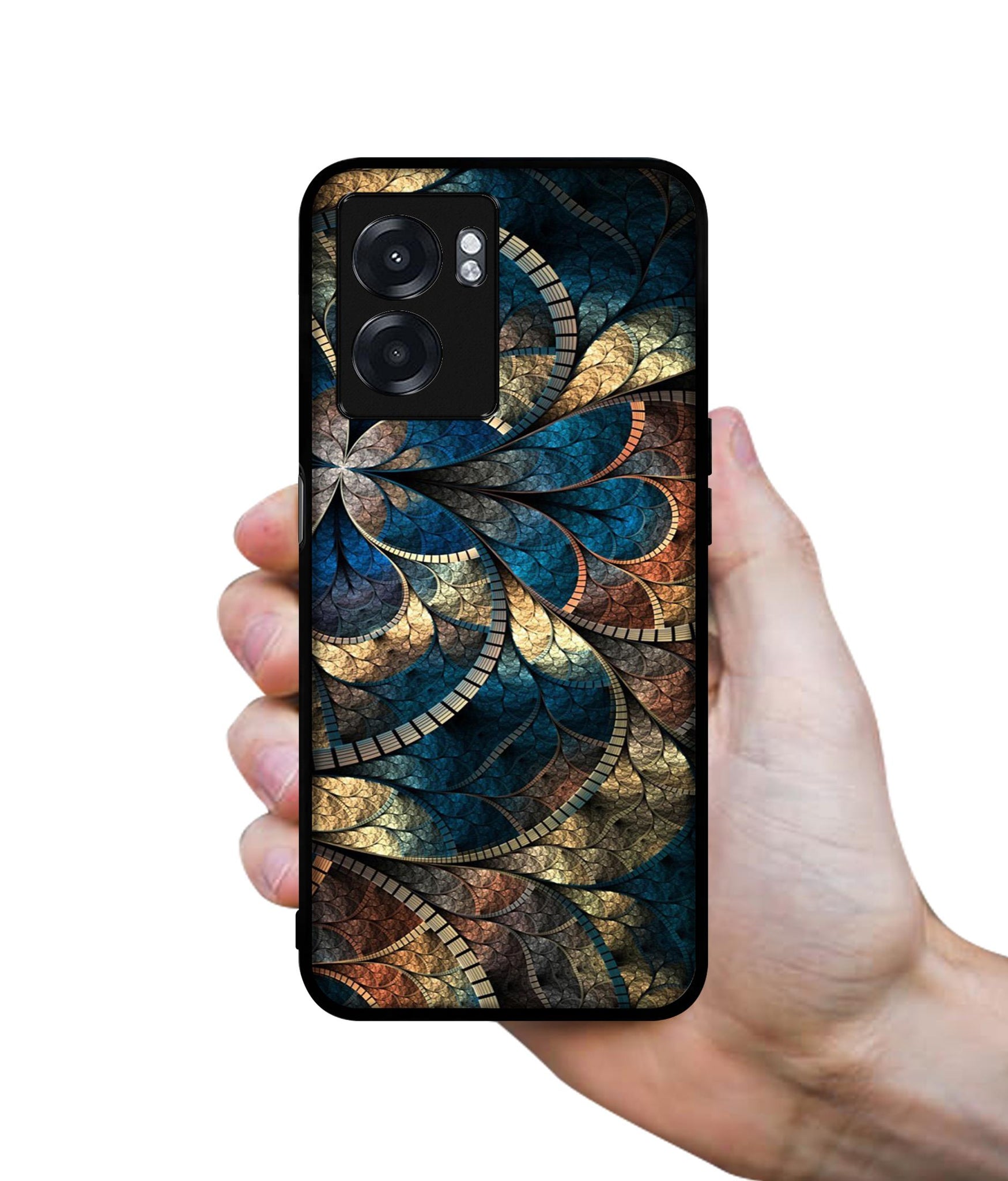 Fractional Pattern Designer 2D Printed Back Case Cover for Realme Narzo 50 5G / Oppo K10 5G / A77 5G / A57 5G