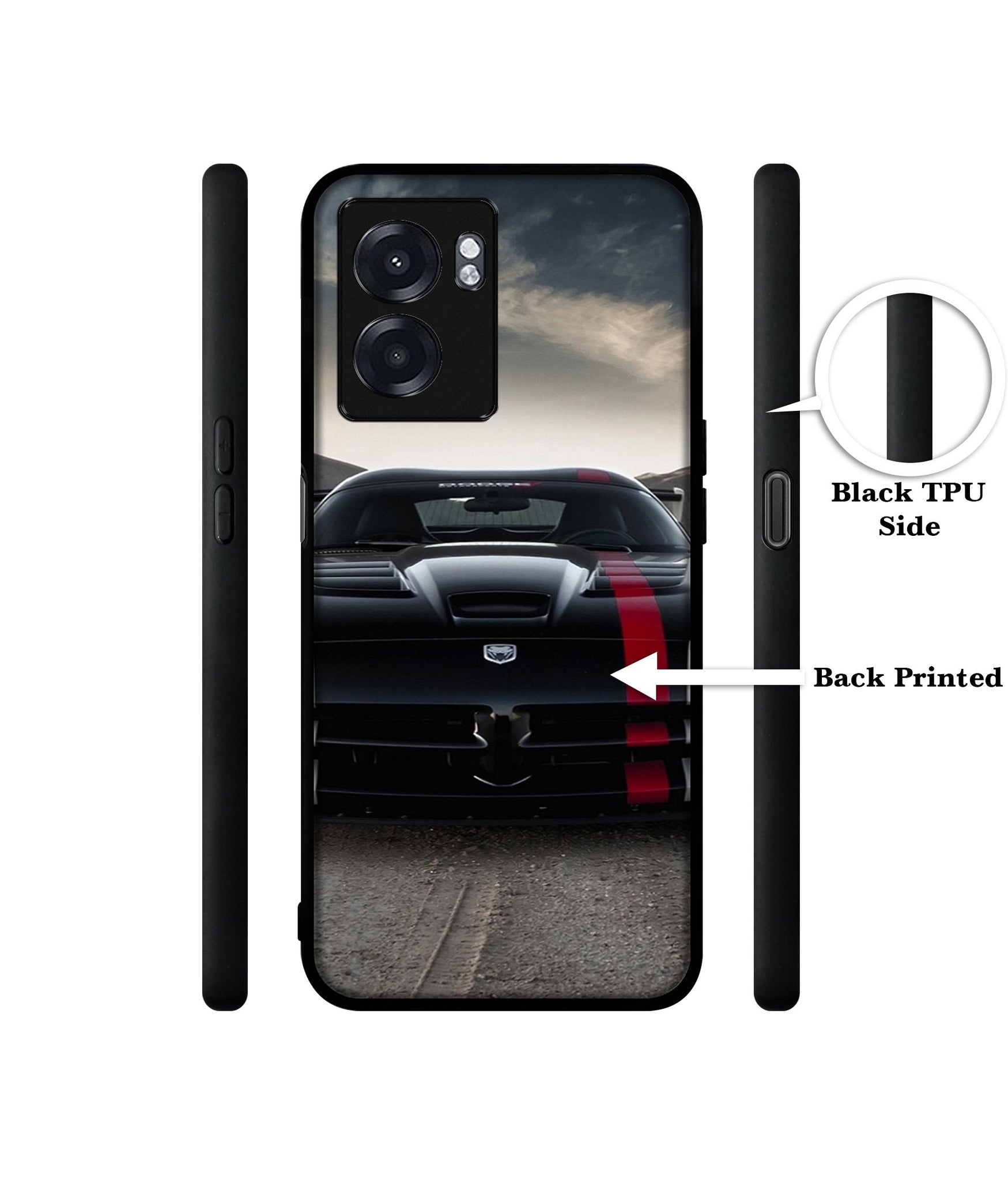 Sports Car Pattern Designer 2D Printed Back Case Cover for Realme Narzo 50 5G / Oppo K10 5G / A77 5G / A57 5G