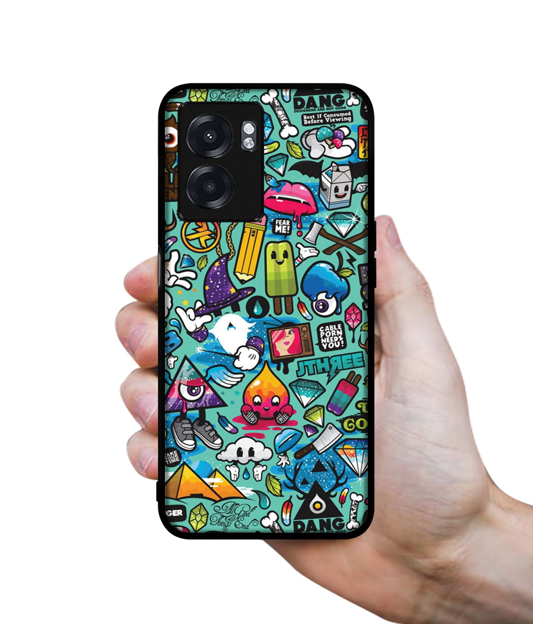 Crazy Designer 2D Printed Back Case Cover for Realme Narzo 50 5G / Oppo K10 5G / A77 5G / A57 5G