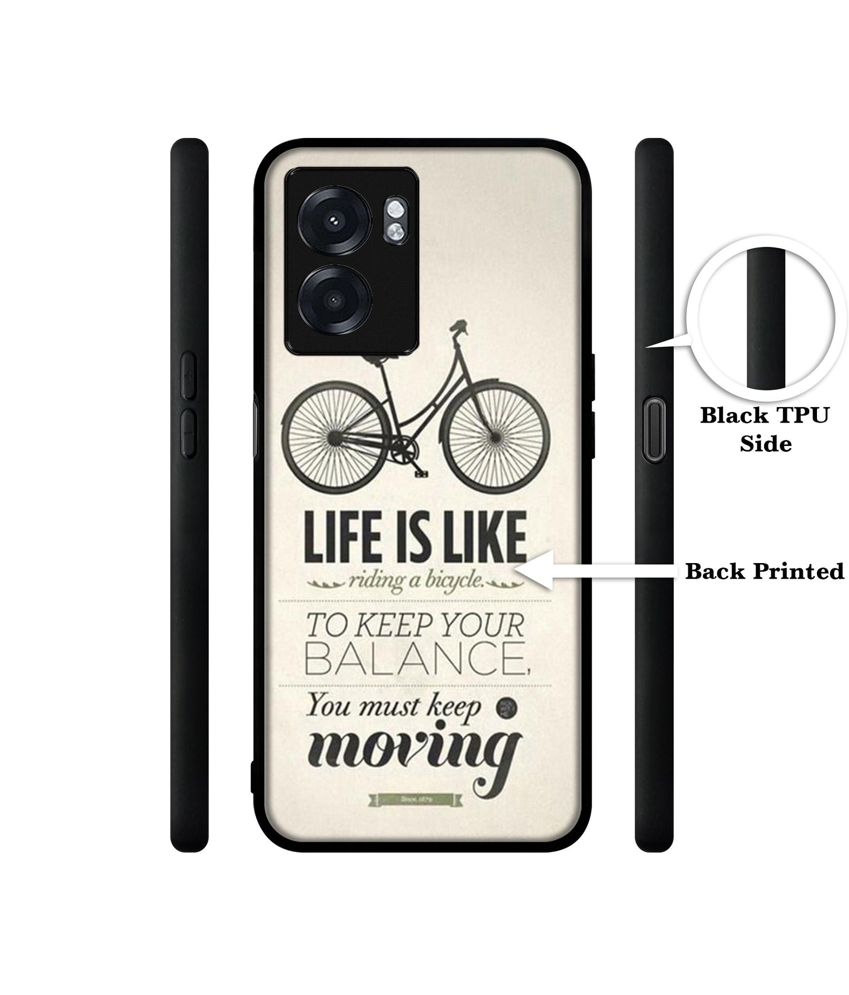 Life is Like Moving Designer 2D Printed Back Case Cover for Realme Narzo 50 5G / Oppo K10 5G / A77 5G / A57 5G