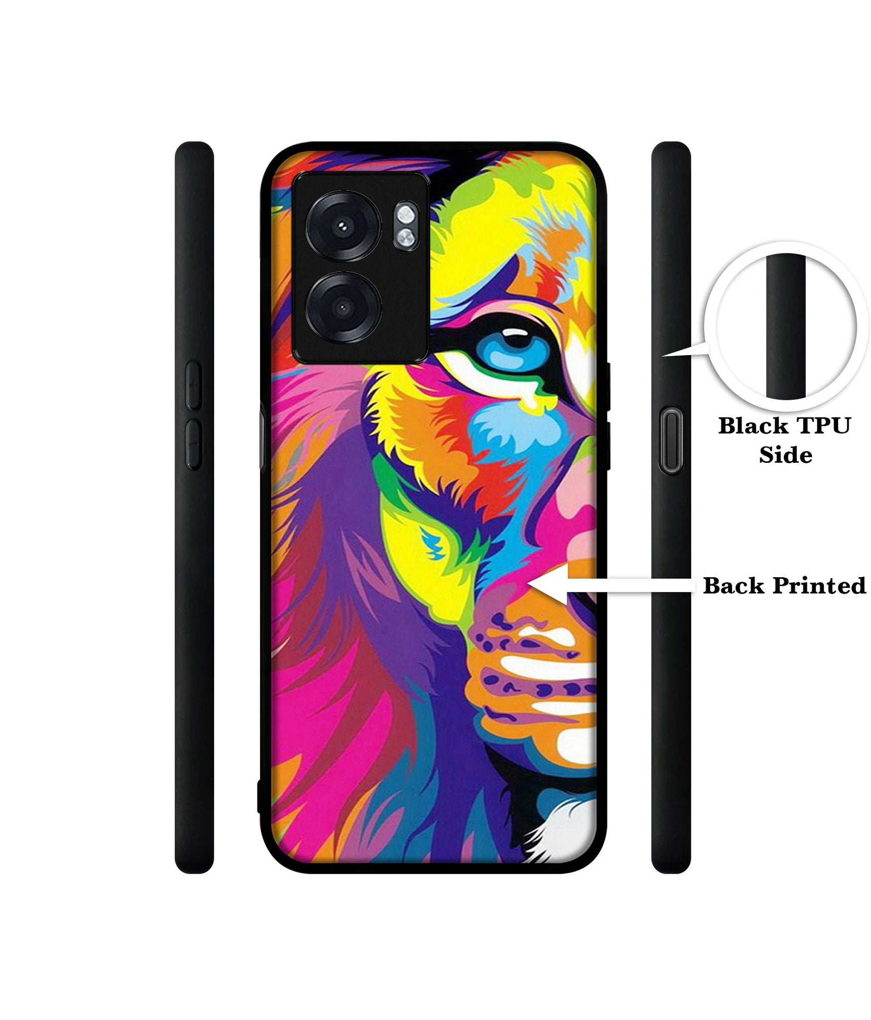 Lion Designer 2D Printed Back Case Cover for Realme Narzo 50 5G / Oppo K10 5G / A77 5G / A57 5G