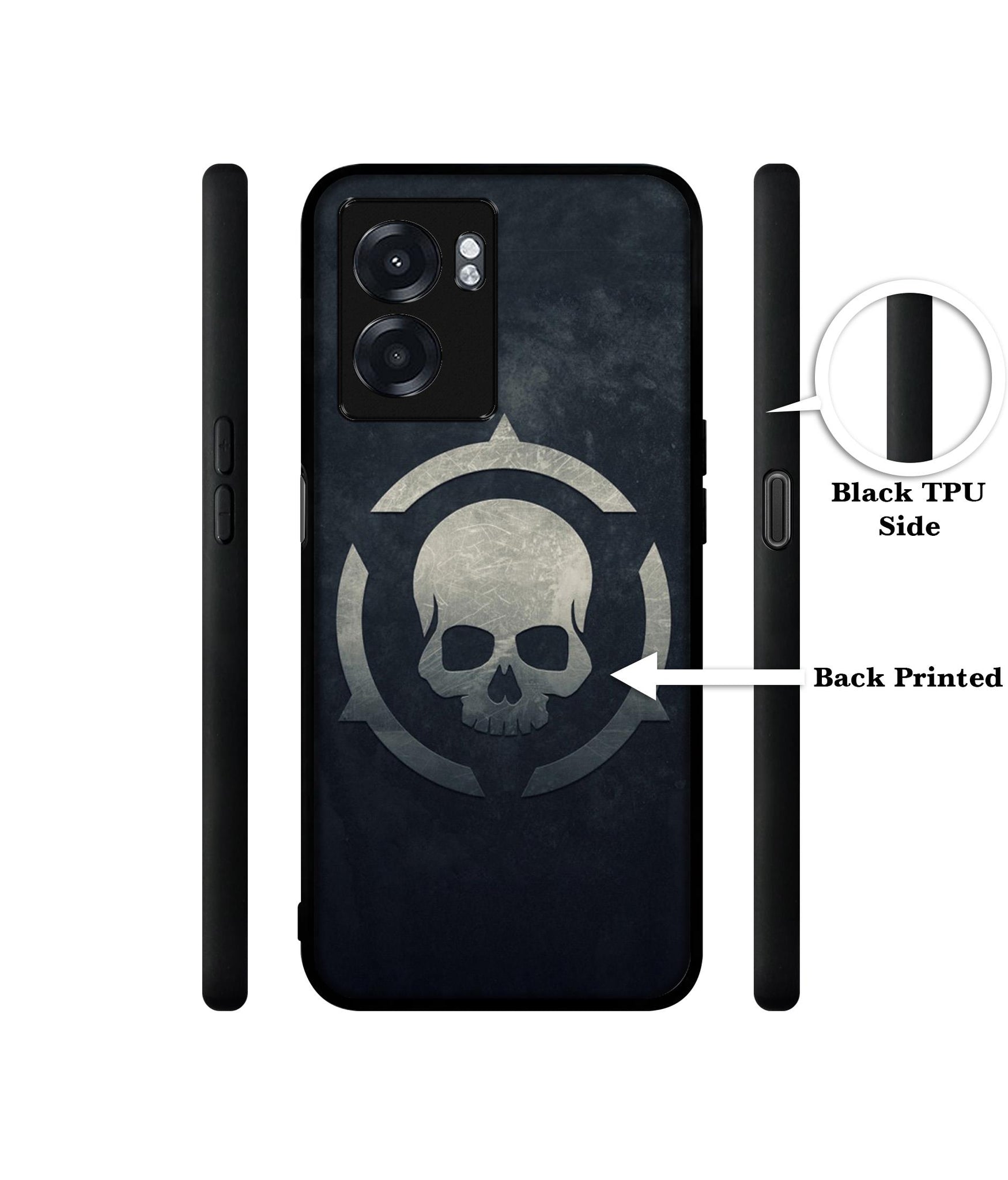 Skull Pattern Print Designer 2D Printed Back Case Cover for Realme Narzo 50 5G / Oppo K10 5G / A77 5G / A57 5G