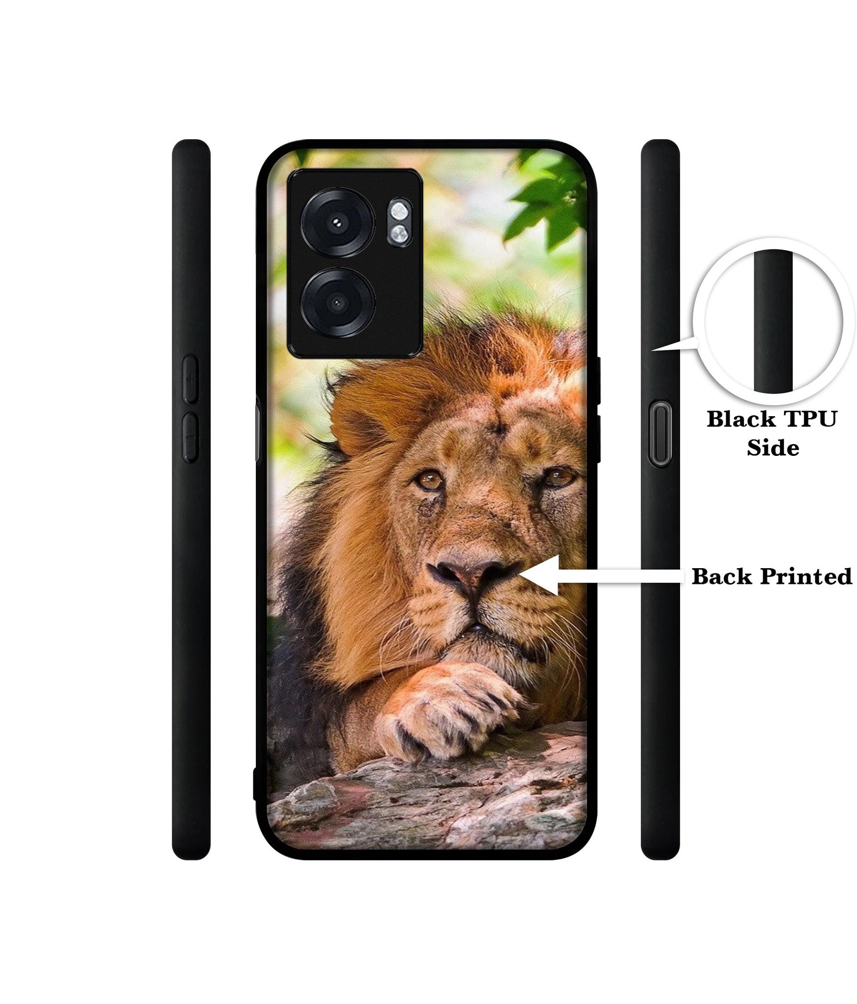 Tiger Pattern Print Designer 2D Printed Back Case Cover for Realme Narzo 50 5G / Oppo K10 5G / A77 5G / A57 5G