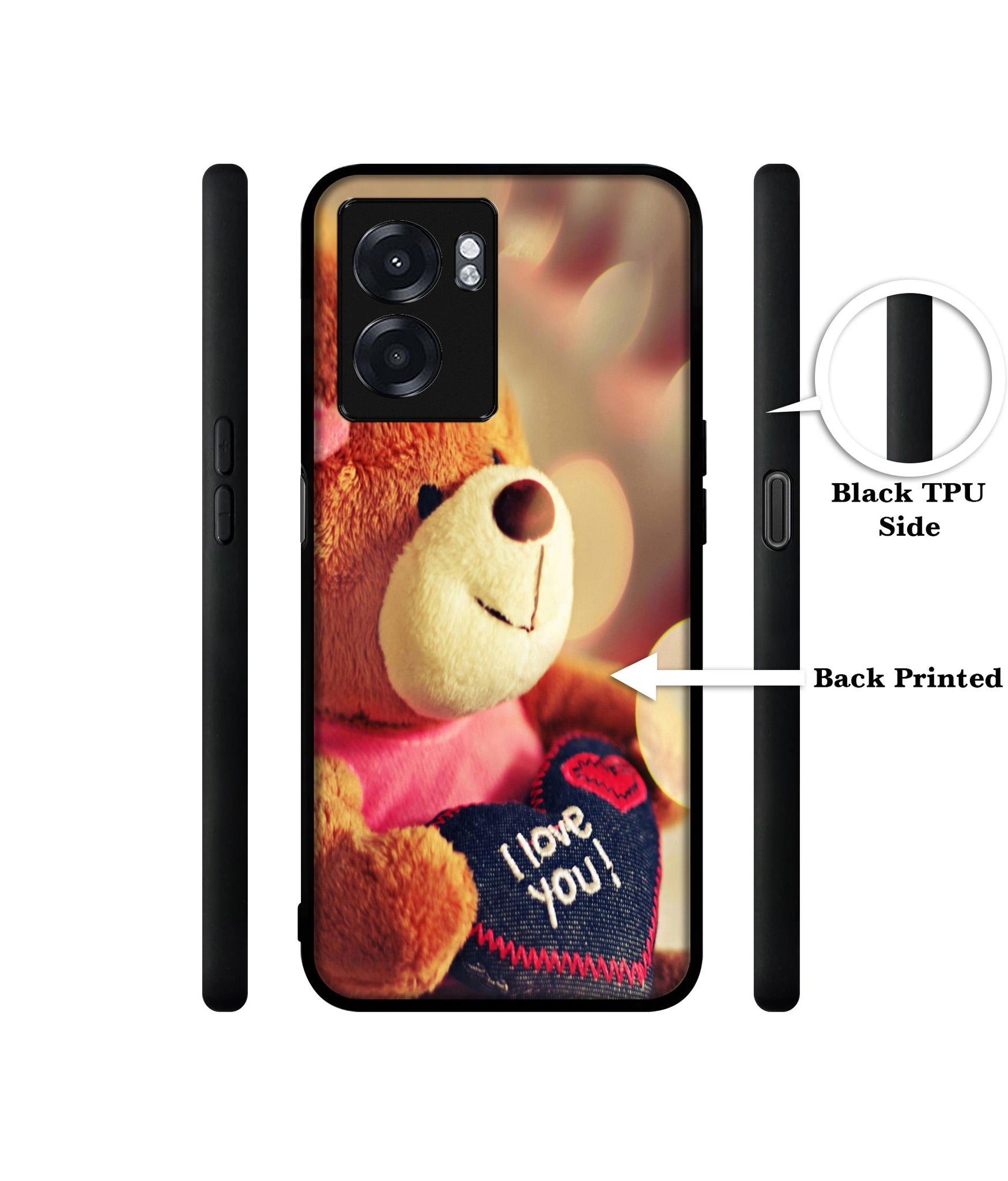 Teddy Bear Designer 2D Printed Back Case Cover for Realme Narzo 50 5G / Oppo K10 5G / A77 5G / A57 5G