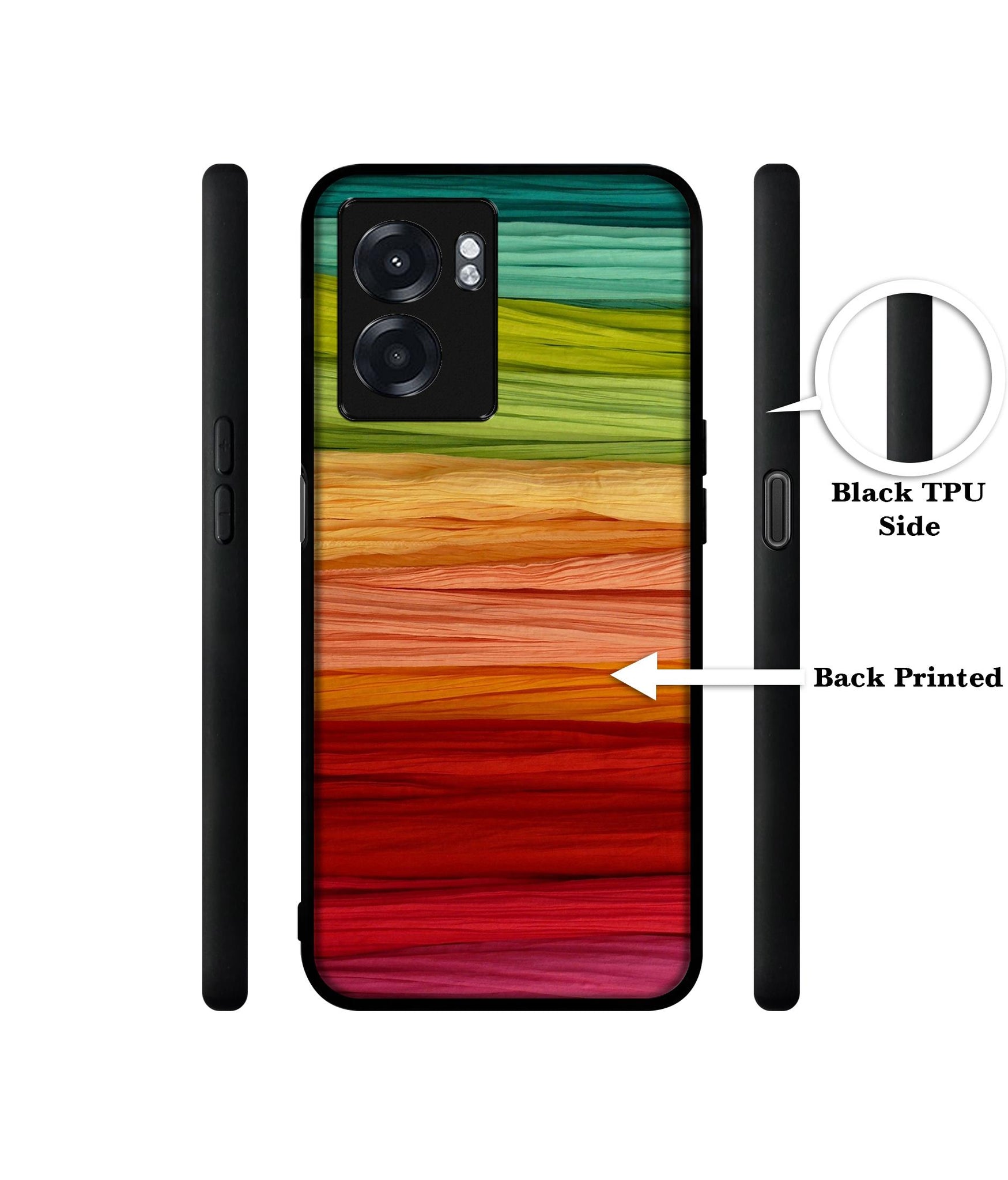 Colorful Thread Designer 2D Printed Back Case Cover for Realme Narzo 50 5G / Oppo K10 5G / A77 5G / A57 5G