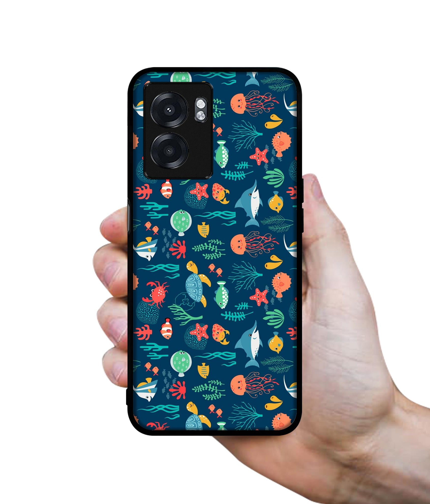 Aquarium Texture Designer 2D Printed Back Case Cover for Realme Narzo 50 5G / Oppo K10 5G / A77 5G / A57 5G