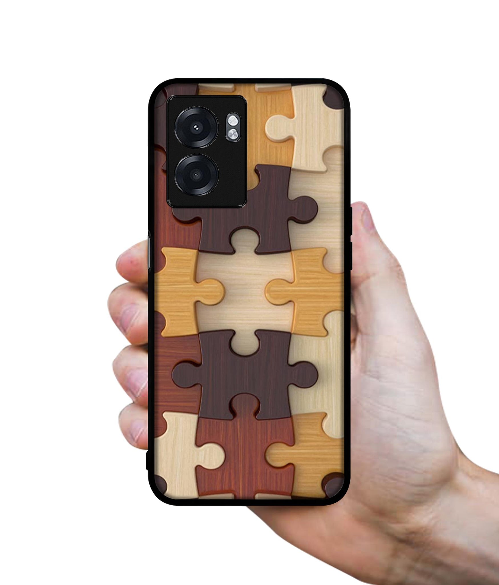 Puzzle Pattern Designer 2D Printed Back Case Cover for Realme Narzo 50 5G / Oppo K10 5G / A77 5G / A57 5G