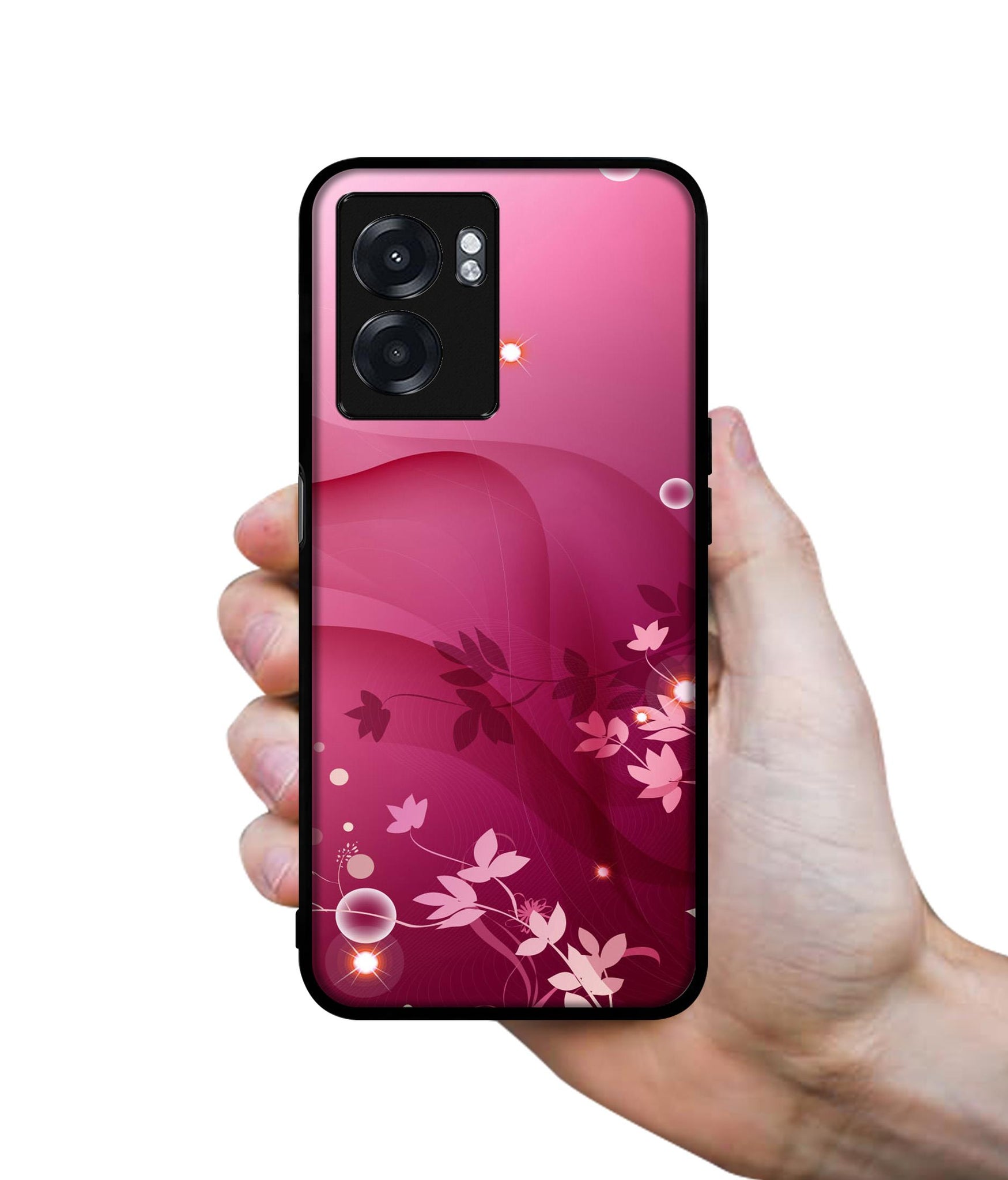 Pink Abstract Designer 2D Printed Back Case Cover for Realme Narzo 50 5G / Oppo K10 5G / A77 5G / A57 5G