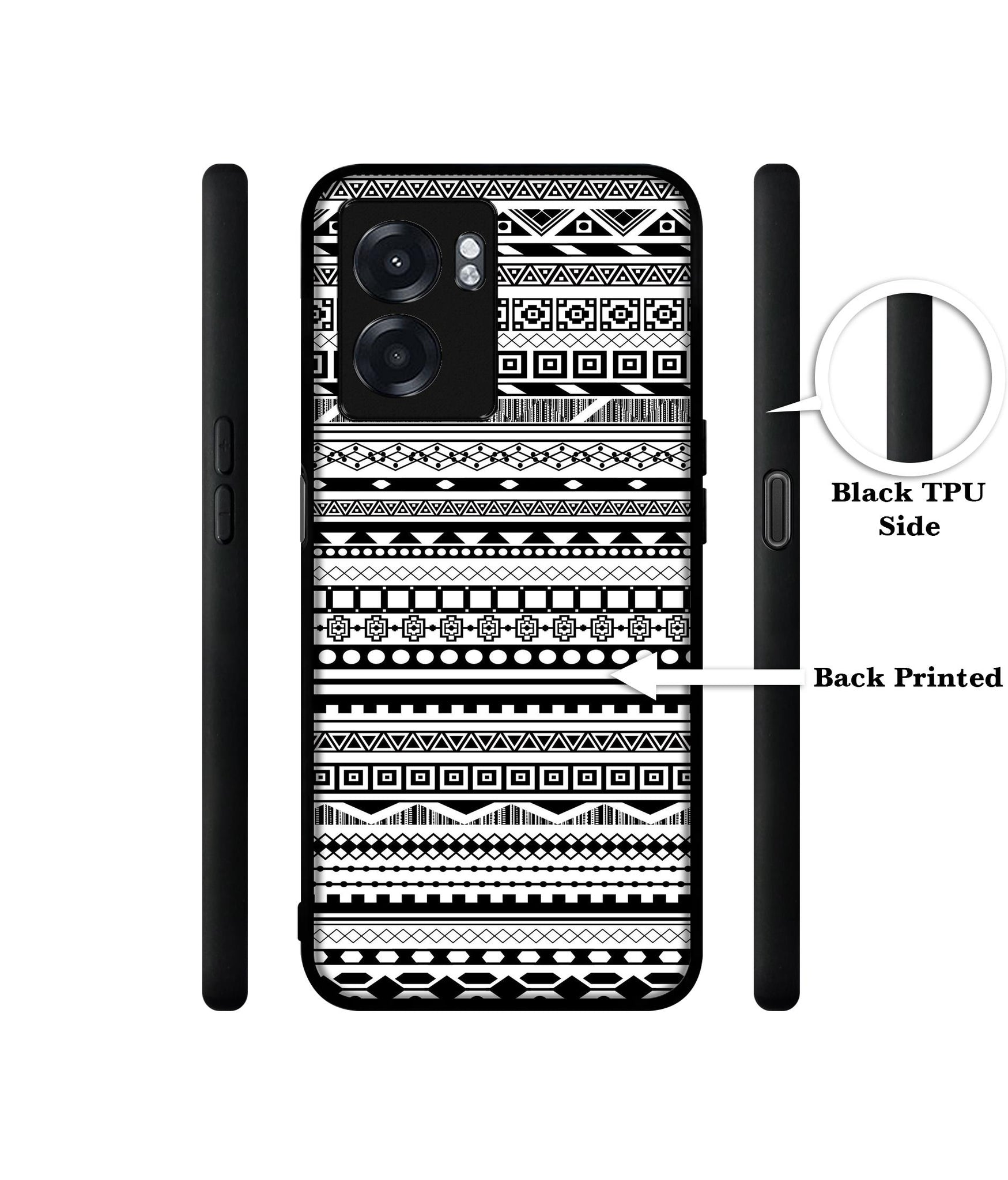 Black & White Patterns Designer 2D Printed Back Case Cover for Realme Narzo 50 5G / Oppo K10 5G / A77 5G / A57 5G