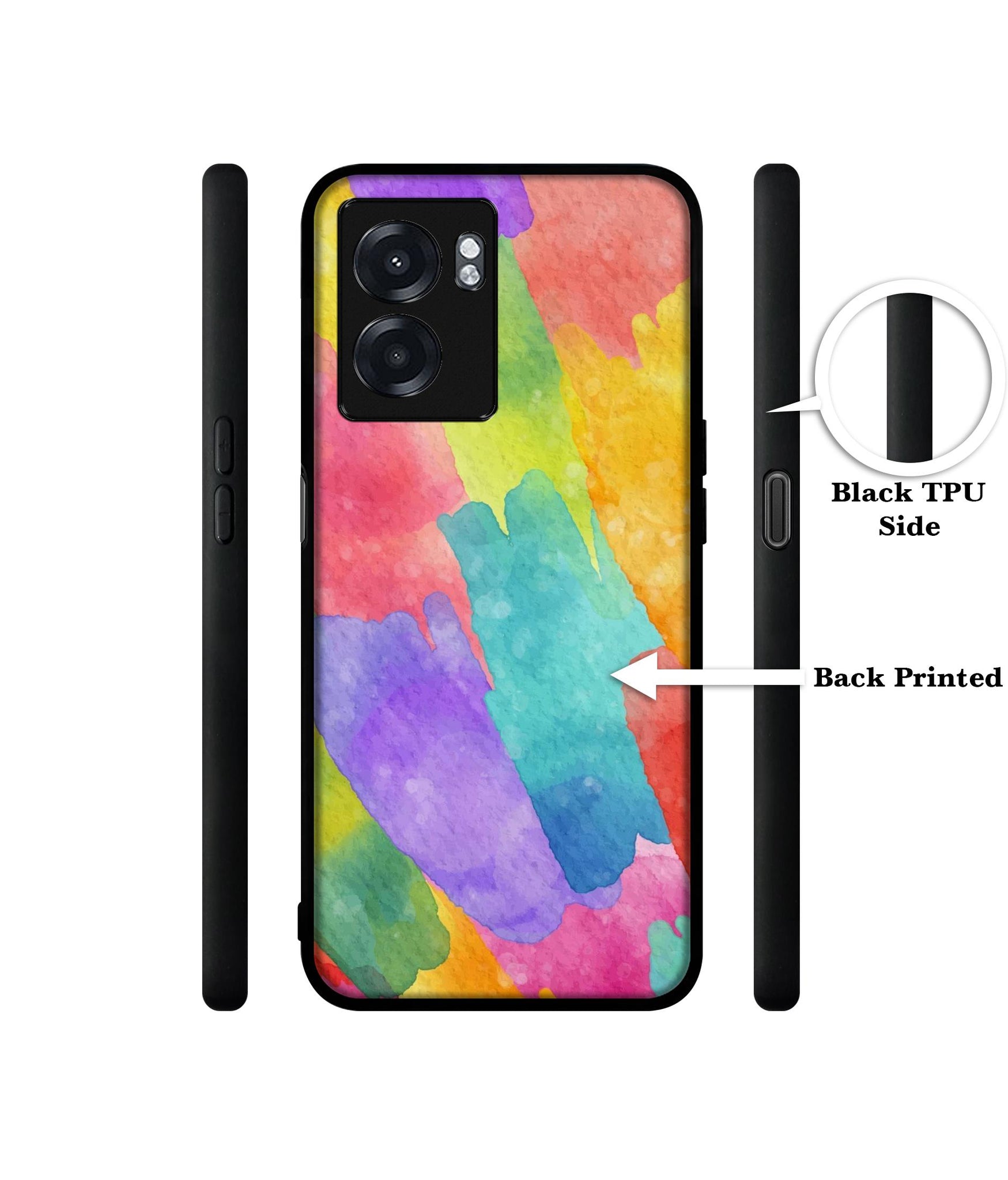 Water Paint Colorful Abstract Designer 2D Printed Back Case Cover for Realme Narzo 50 5G / Oppo K10 5G / A77 5G / A57 5G