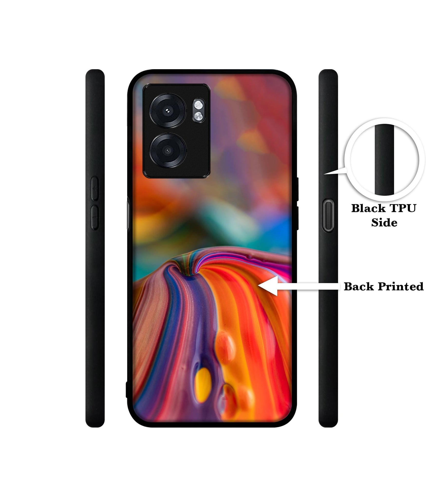 Rainbow Colors Designer 2D Printed Back Case Cover for Realme Narzo 50 5G / Oppo K10 5G / A77 5G / A57 5G