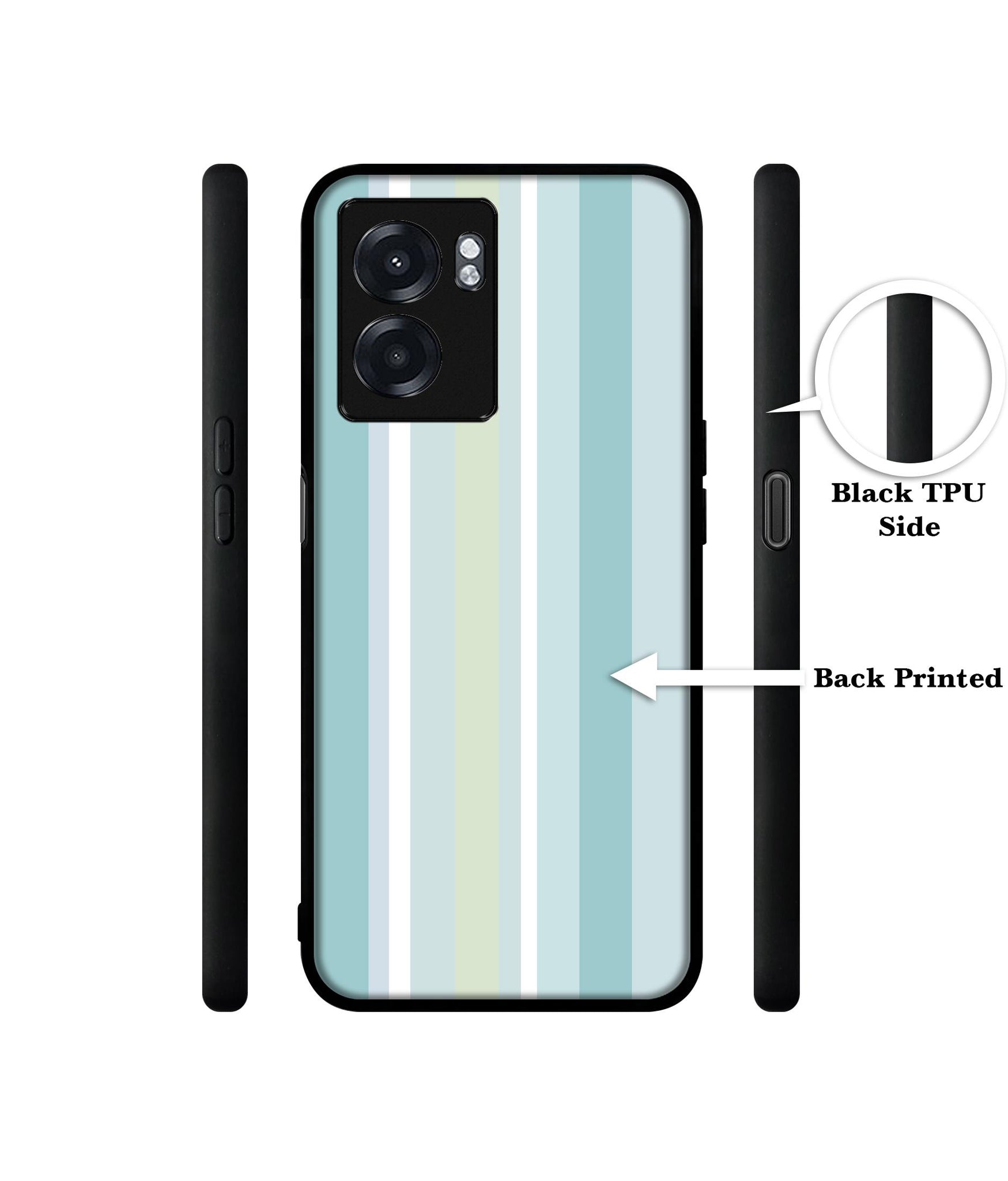 Light Green Stripes Designer 2D Printed Back Case Cover for Realme Narzo 50 5G / Oppo K10 5G / A77 5G / A57 5G