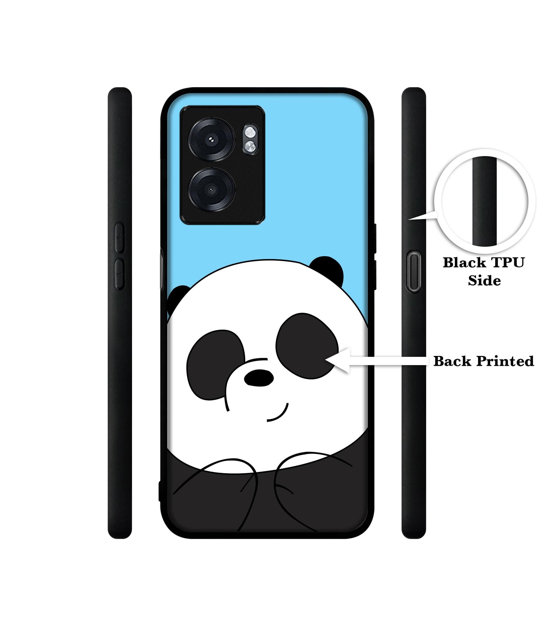 Cute Panda Designer 2D Printed Back Case Cover for Realme Narzo 50 5G / Oppo K10 5G / A77 5G / A57 5G