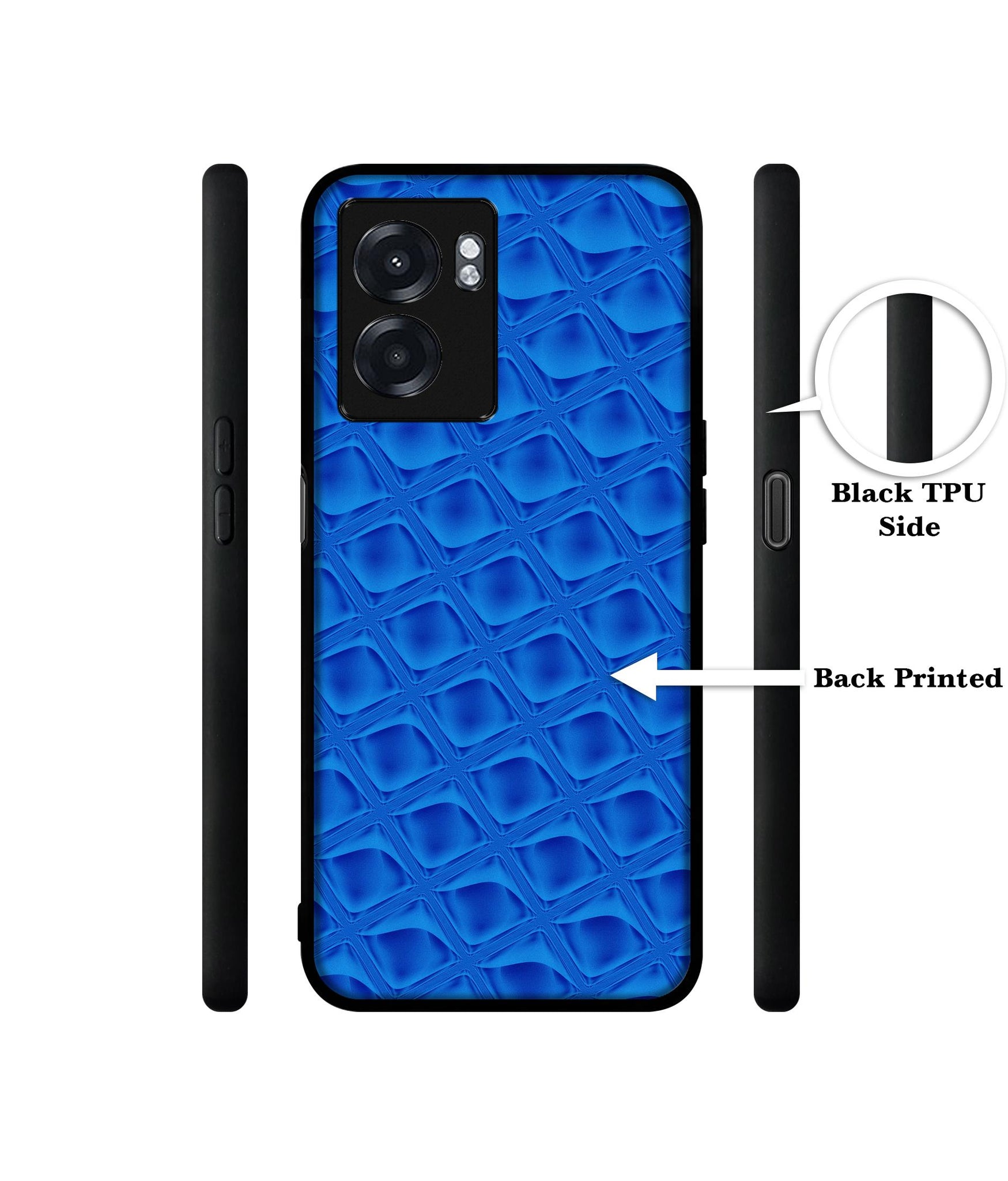 Blue Diamond Designer 2D Printed Back Case Cover for Realme Narzo 50 5G / Oppo K10 5G / A77 5G / A57 5G