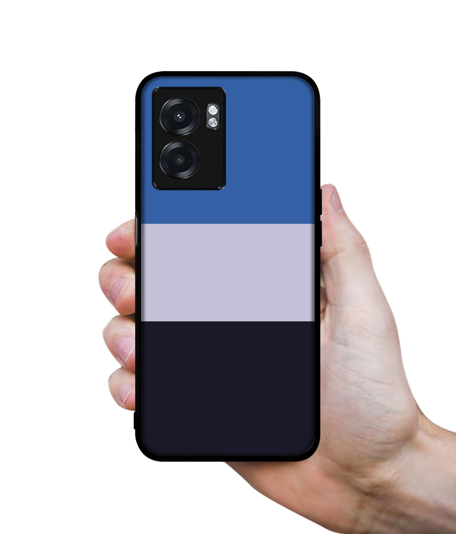 Three Color Stripes Designer 2D Printed Back Case Cover for Realme Narzo 50 5G / Oppo K10 5G / A77 5G / A57 5G