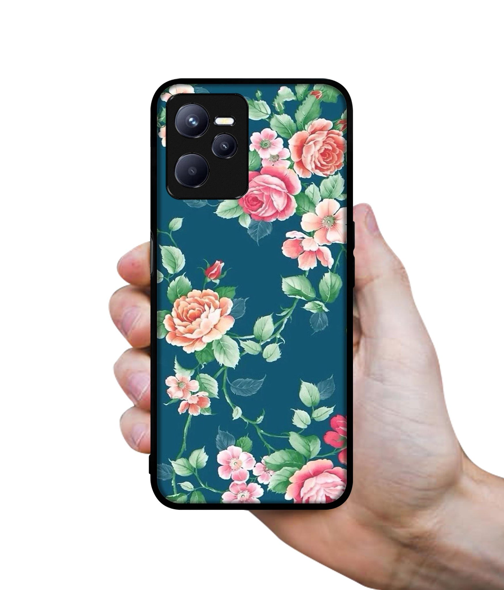 Vintage Floral Designer 2D Printed Back Case Cover for Realme C35 4G / Narzo 50A Prime 4G