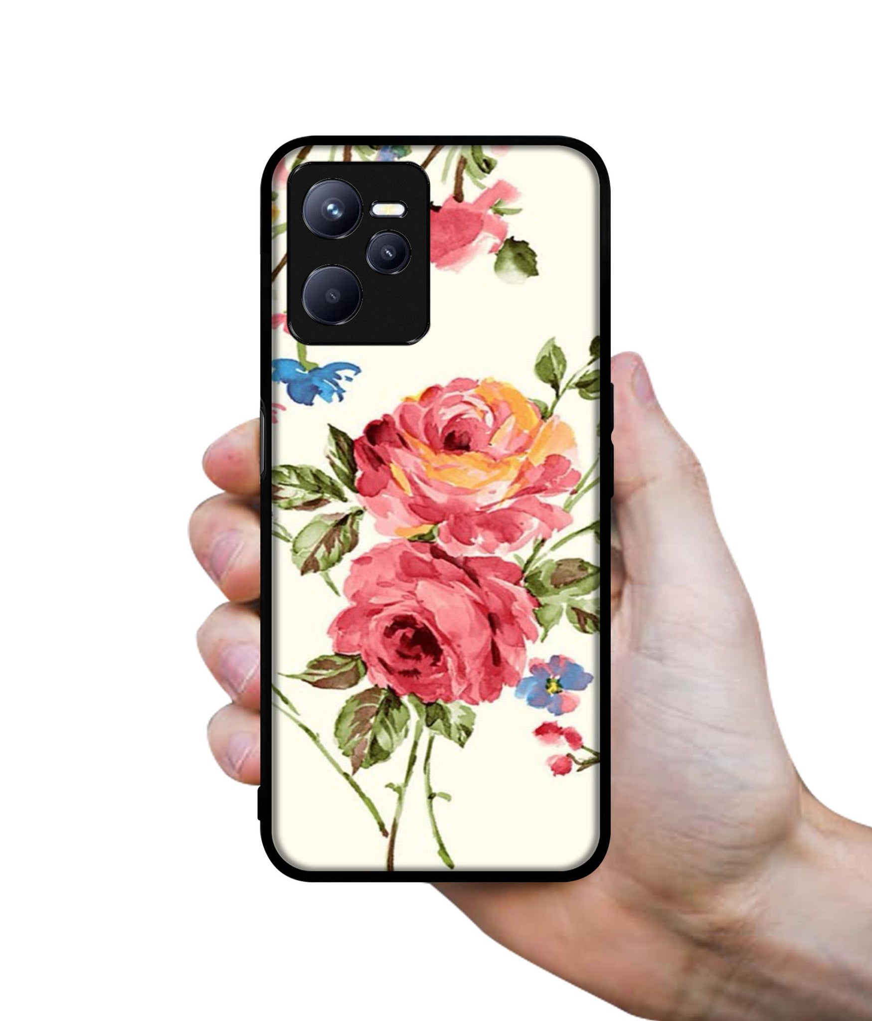 Vintage Painting Flower Designer 2D Printed Back Case Cover for Realme C35 4G / Narzo 50A Prime 4G