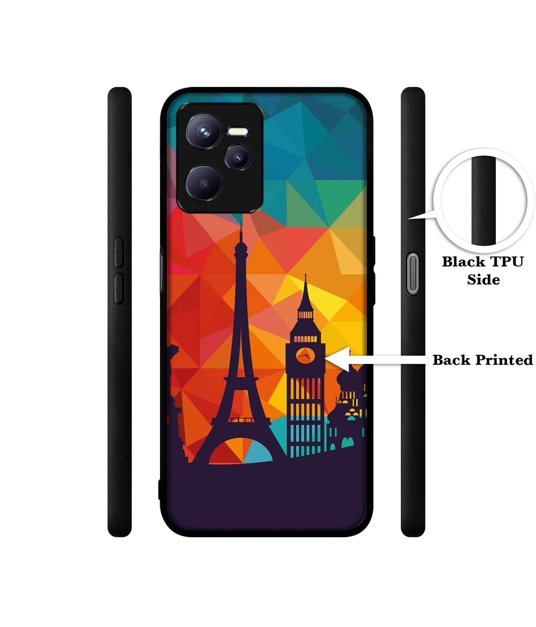 Colored Paris Designer 2D Printed Back Case Cover for Realme C35 4G / Narzo 50A Prime 4G
