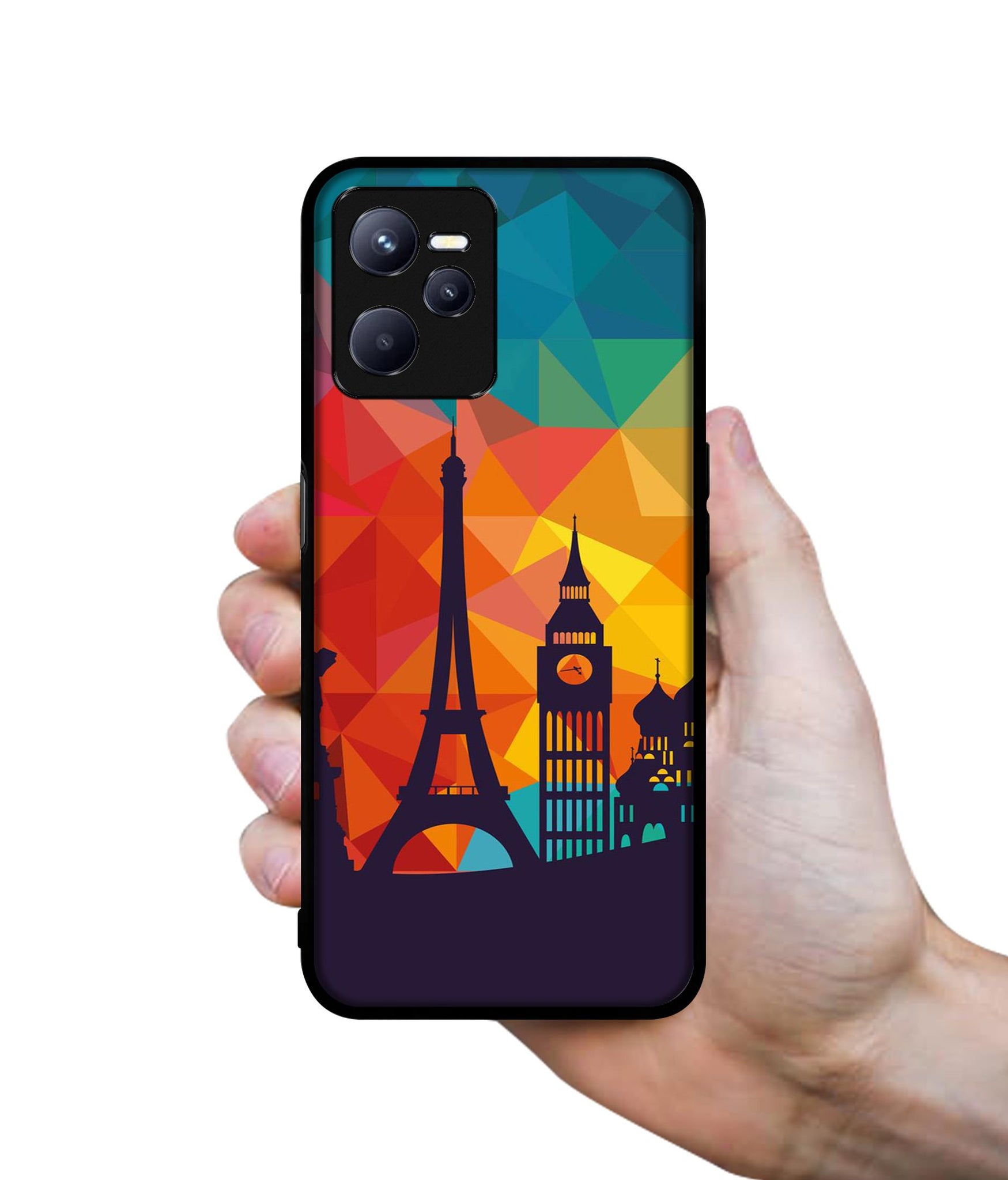 Colored Paris Designer 2D Printed Back Case Cover for Realme C35 4G / Narzo 50A Prime 4G