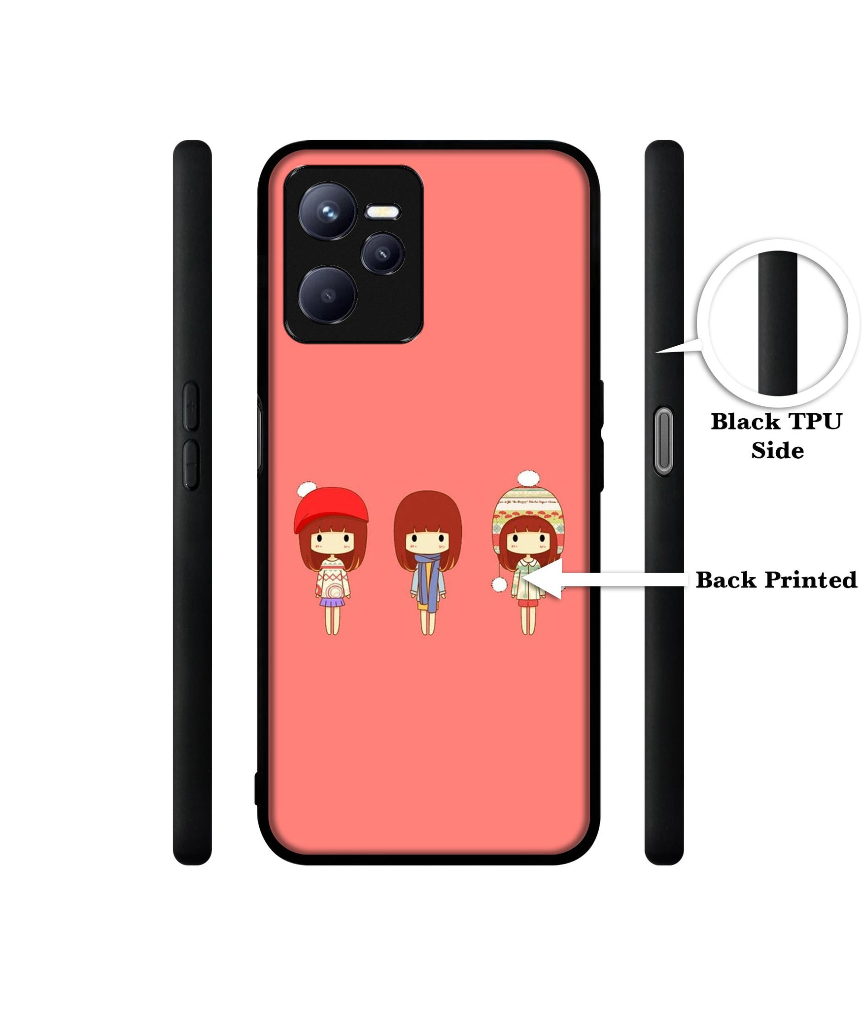 Cute Girls Designer 2D Printed Back Case Cover for Realme C35 4G / Narzo 50A Prime 4G