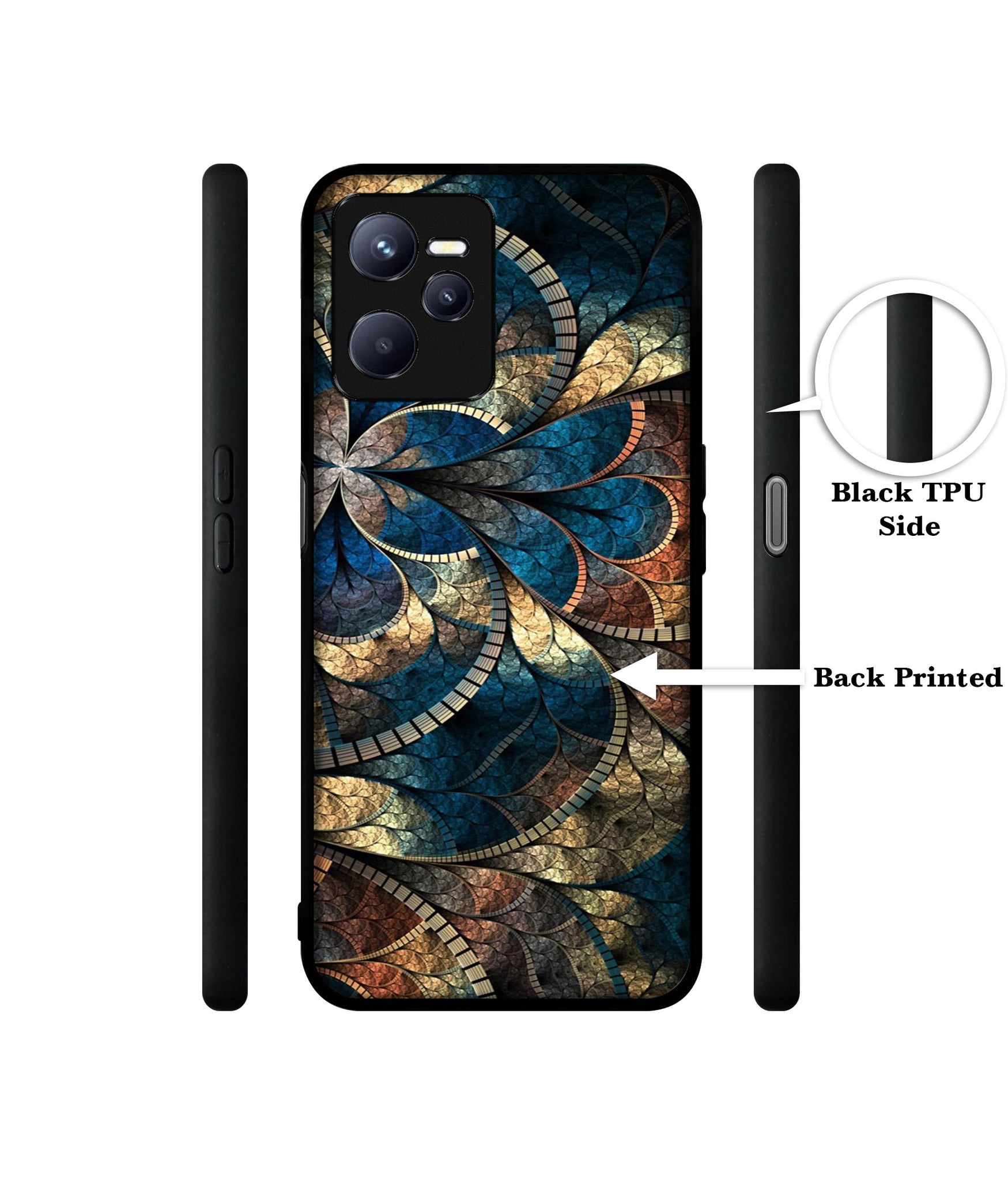Fractional Pattern Designer 2D Printed Back Case Cover for Realme C35 4G / Narzo 50A Prime 4G
