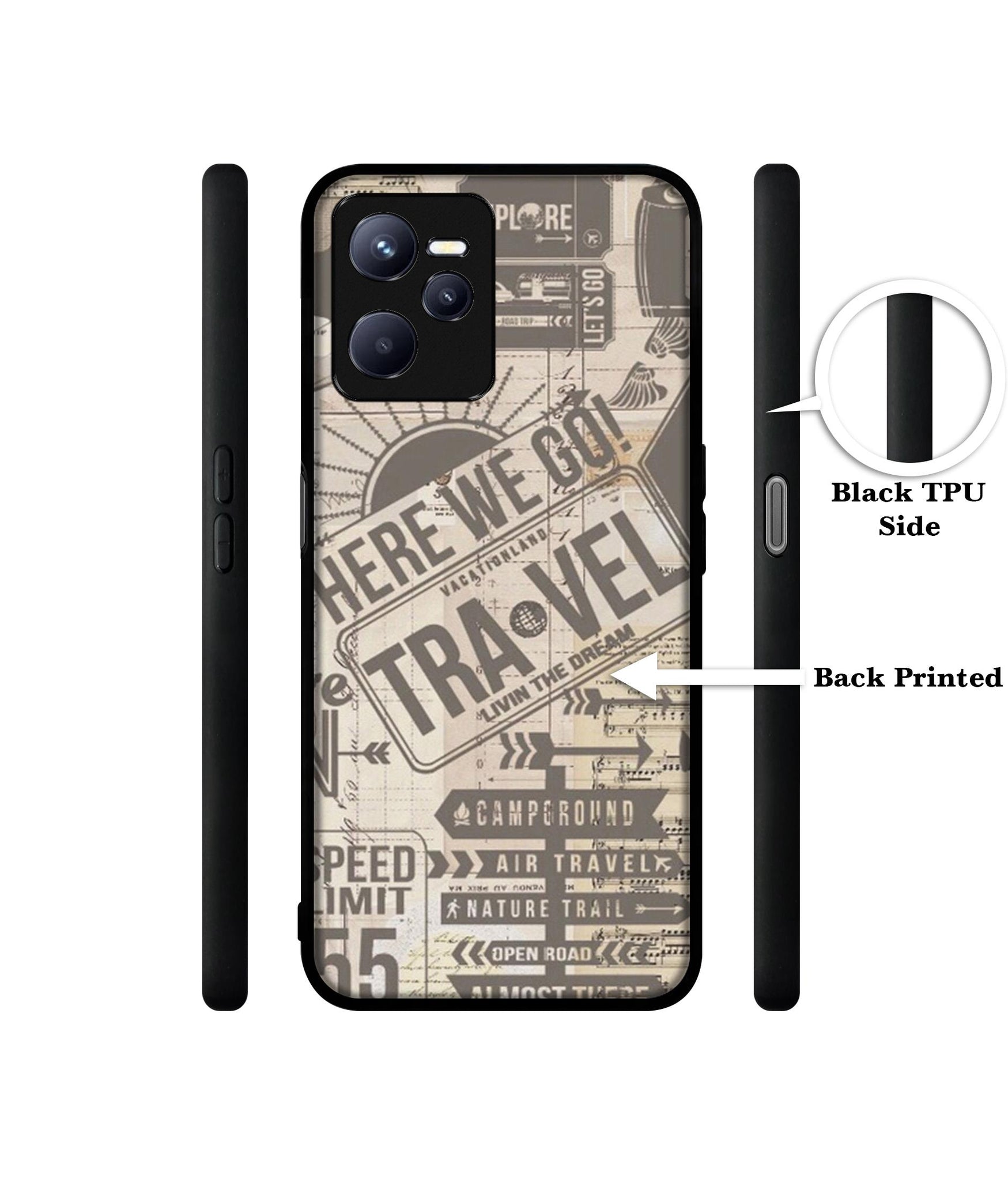 Travel Designer 2D Printed Back Case Cover for Realme C35 4G / Narzo 50A Prime 4G