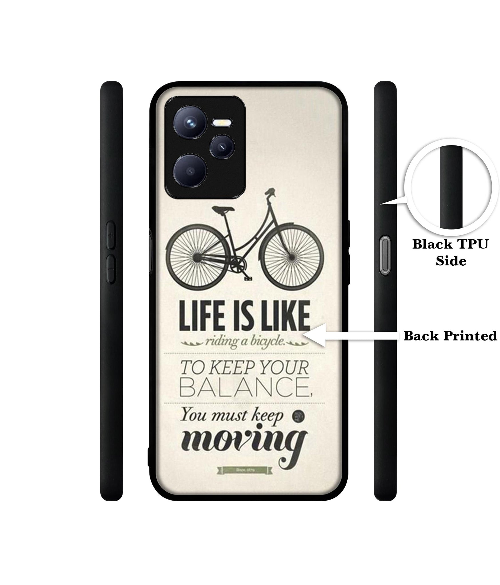 Life is Like Moving Designer 2D Printed Back Case Cover for Realme C35 4G / Narzo 50A Prime 4G